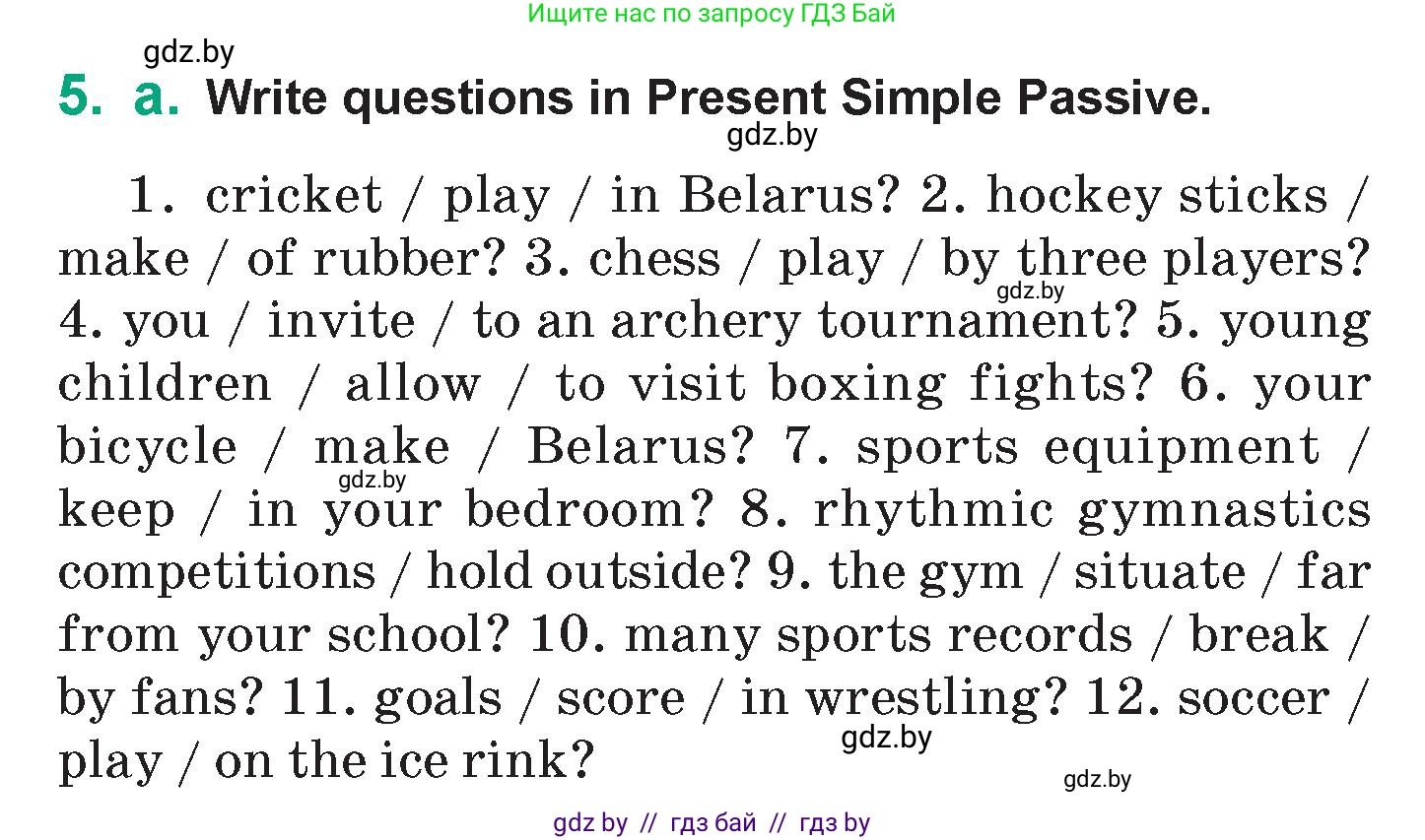 Английский язык (english), 7 класс Учебник (Student's book), авторы: Демченко Наталья Валентиновна, Севрюкова Татьяна Юрьевна, Юхнель Наталья Валентиновна, Наумова Елена Георгиевна, Манешина А В, Маслёнченко Н А, издательство Вышэйшая школа, Минск, 2019, оранжевого цвета, Часть ( Part) 2, страница 31, номер 5, Условие