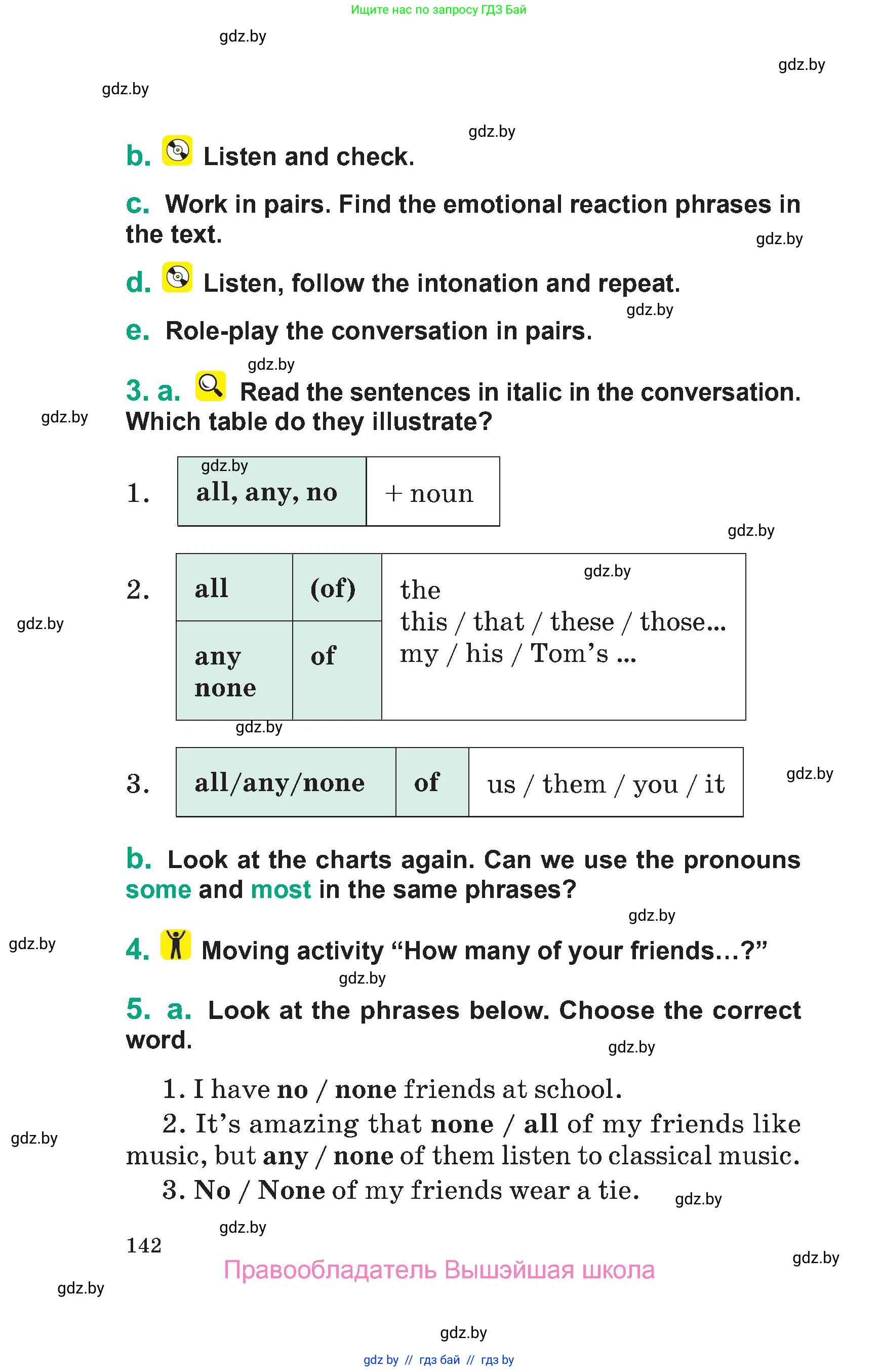 Английский язык (english), 7 класс Учебник (Student's book), авторы: Демченко Наталья Валентиновна, Севрюкова Татьяна Юрьевна, Юхнель Наталья Валентиновна, Наумова Елена Георгиевна, Манешина А В, Маслёнченко Н А, издательство Вышэйшая школа, Минск, 2019, оранжевого цвета, Часть ( Part) 1, страница 142
