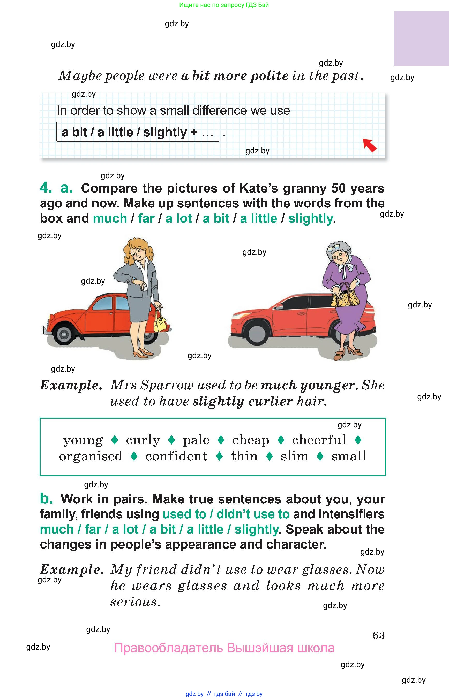 Английский язык (english), 7 класс Учебник (Student's book), авторы: Демченко Наталья Валентиновна, Севрюкова Татьяна Юрьевна, Юхнель Наталья Валентиновна, Наумова Елена Георгиевна, Манешина А В, Маслёнченко Н А, издательство Вышэйшая школа, Минск, 2019, оранжевого цвета, Часть ( Part) 1, страница 63