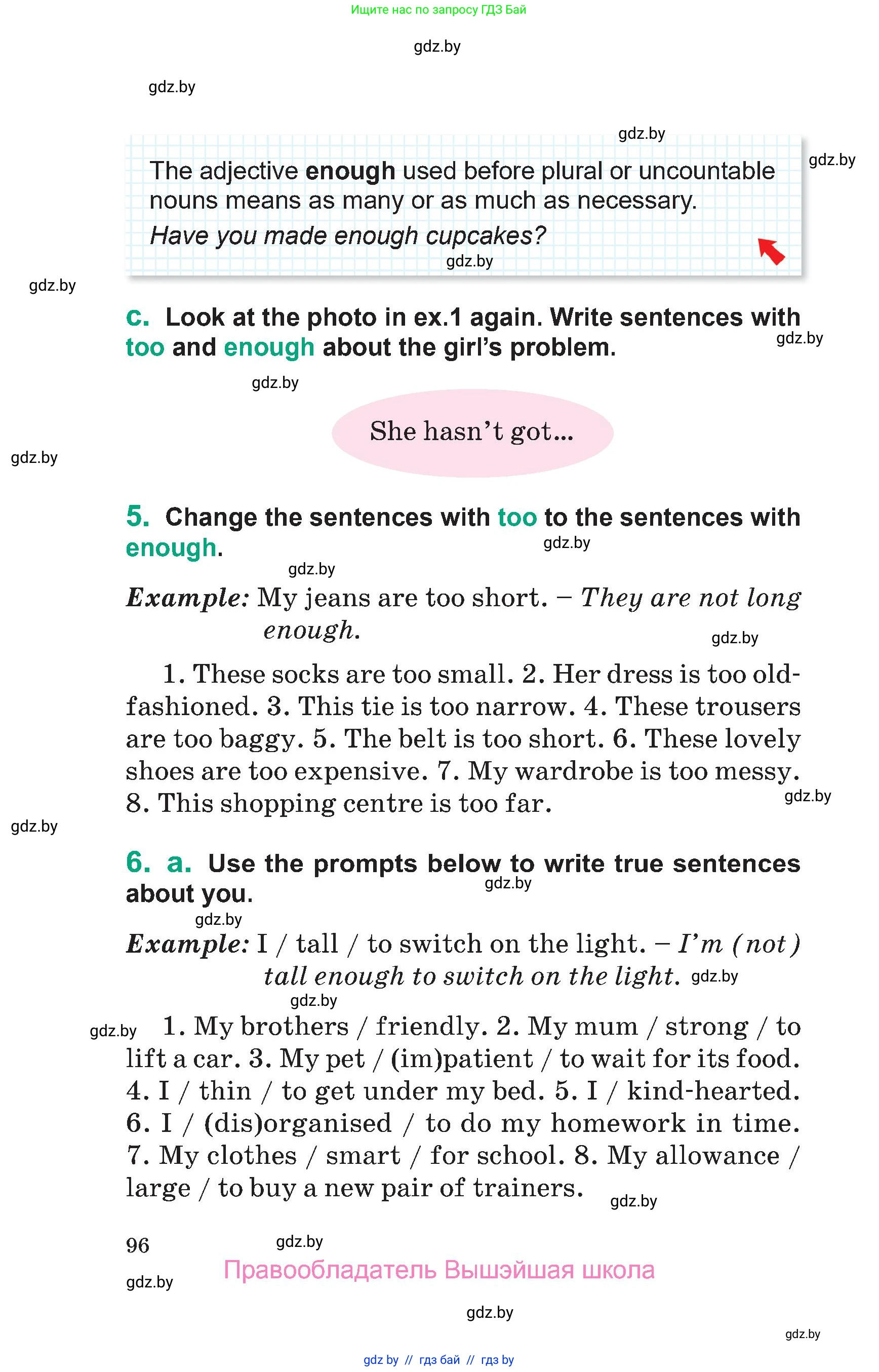 Английский язык (english), 7 класс Учебник (Student's book), авторы: Демченко Наталья Валентиновна, Севрюкова Татьяна Юрьевна, Юхнель Наталья Валентиновна, Наумова Елена Георгиевна, Манешина А В, Маслёнченко Н А, издательство Вышэйшая школа, Минск, 2019, оранжевого цвета, Часть ( Part) 1, страница 96