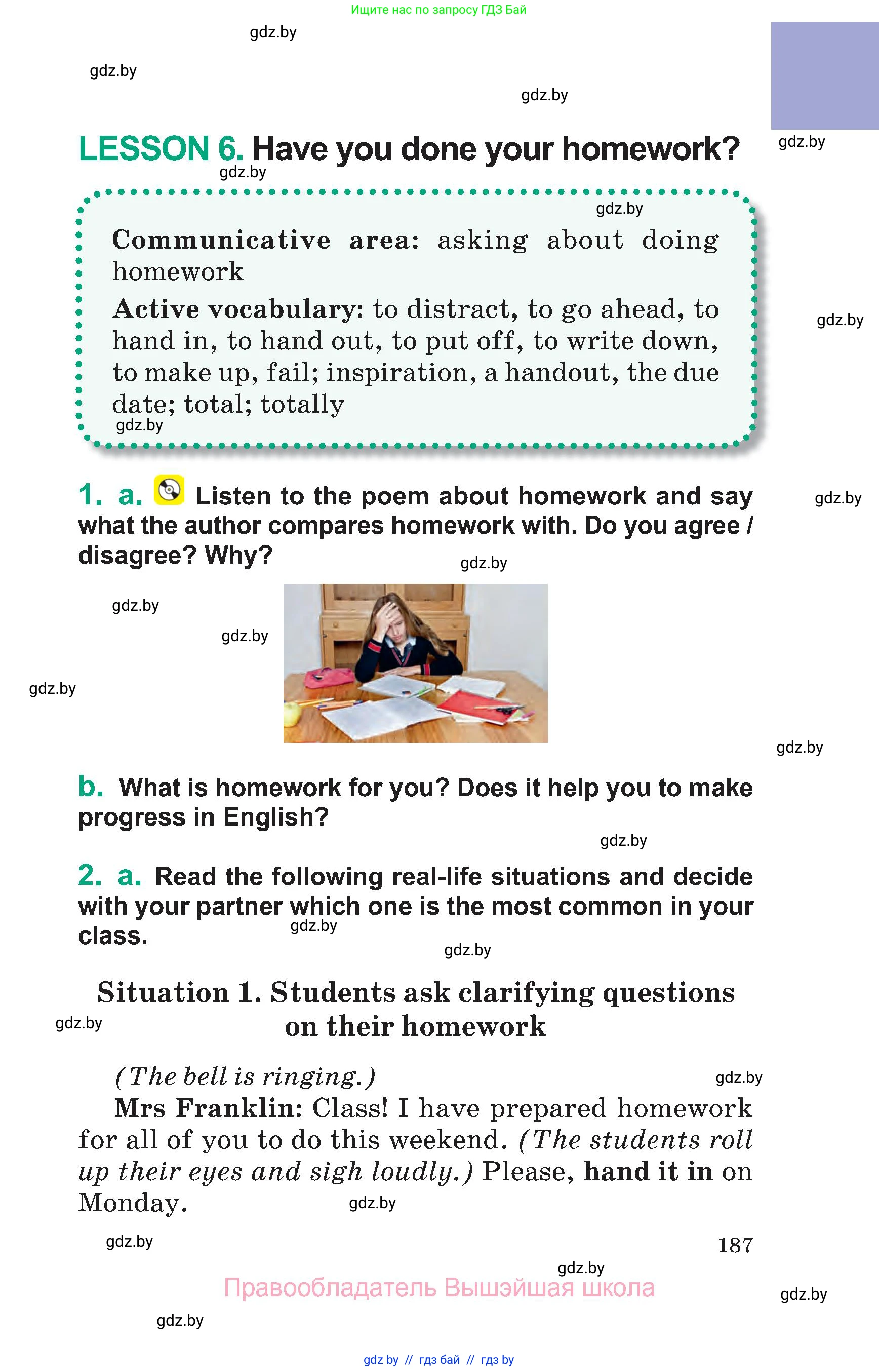 Английский язык (english), 7 класс Учебник (Student's book), авторы: Демченко Наталья Валентиновна, Севрюкова Татьяна Юрьевна, Юхнель Наталья Валентиновна, Наумова Елена Георгиевна, Манешина А В, Маслёнченко Н А, издательство Вышэйшая школа, Минск, 2019, оранжевого цвета, Часть ( Part) 2, страница 187