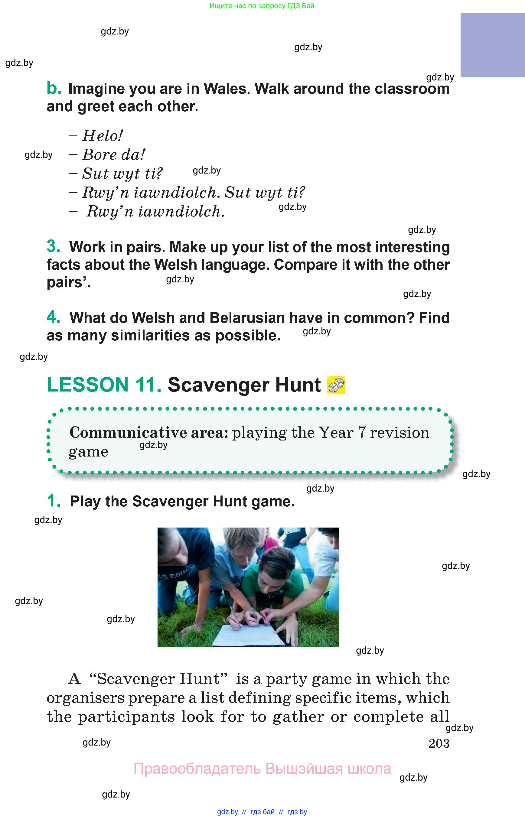 Английский язык (english), 7 класс Учебник (Student's book), авторы: Демченко Наталья Валентиновна, Севрюкова Татьяна Юрьевна, Юхнель Наталья Валентиновна, Наумова Елена Георгиевна, Манешина А В, Маслёнченко Н А, издательство Вышэйшая школа, Минск, 2019, оранжевого цвета, Часть ( Part) 2, страница 203