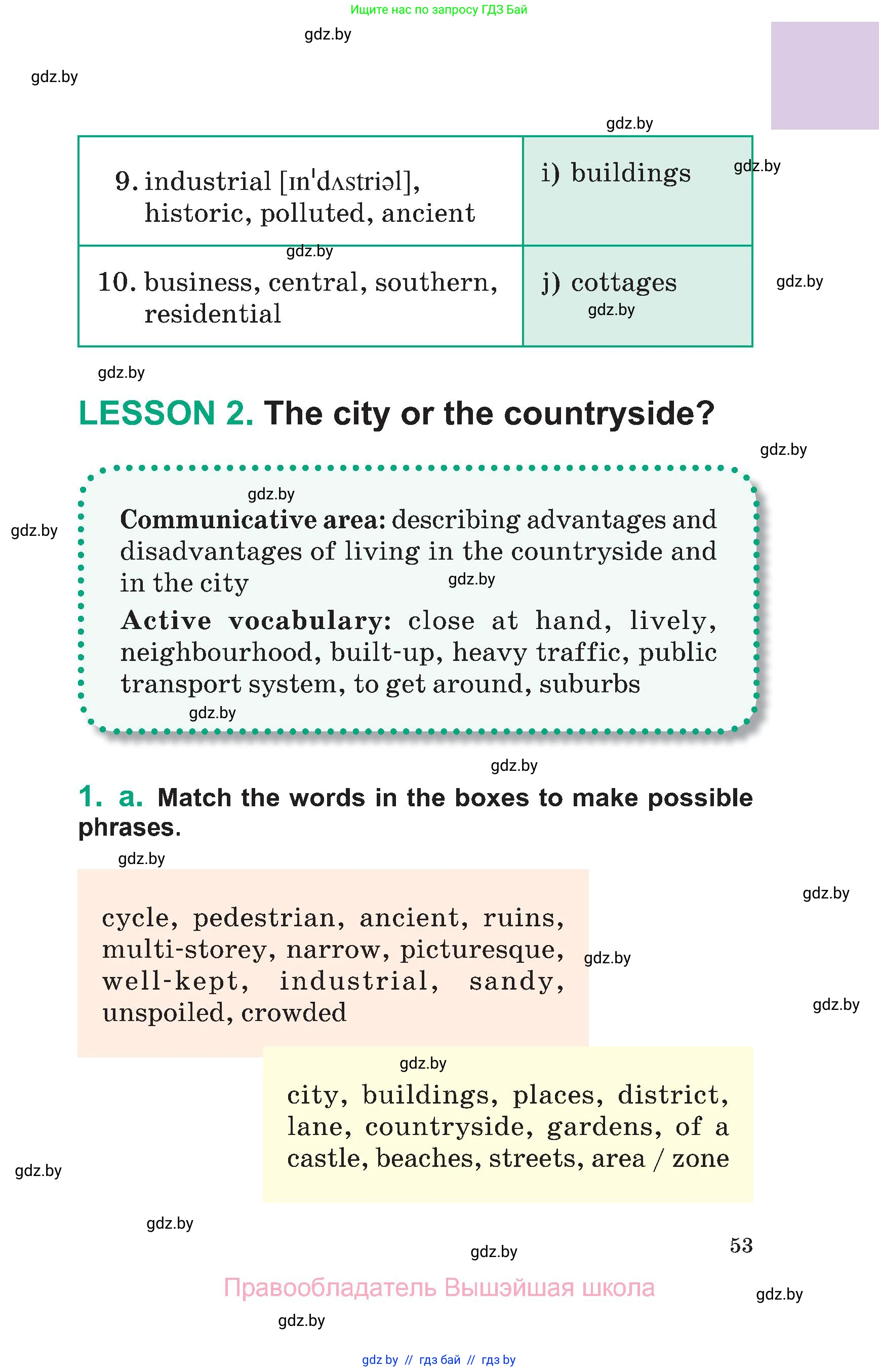 Английский язык (english), 7 класс Учебник (Student's book), авторы: Демченко Наталья Валентиновна, Севрюкова Татьяна Юрьевна, Юхнель Наталья Валентиновна, Наумова Елена Георгиевна, Манешина А В, Маслёнченко Н А, издательство Вышэйшая школа, Минск, 2019, оранжевого цвета, Часть ( Part) 2, страница 53
