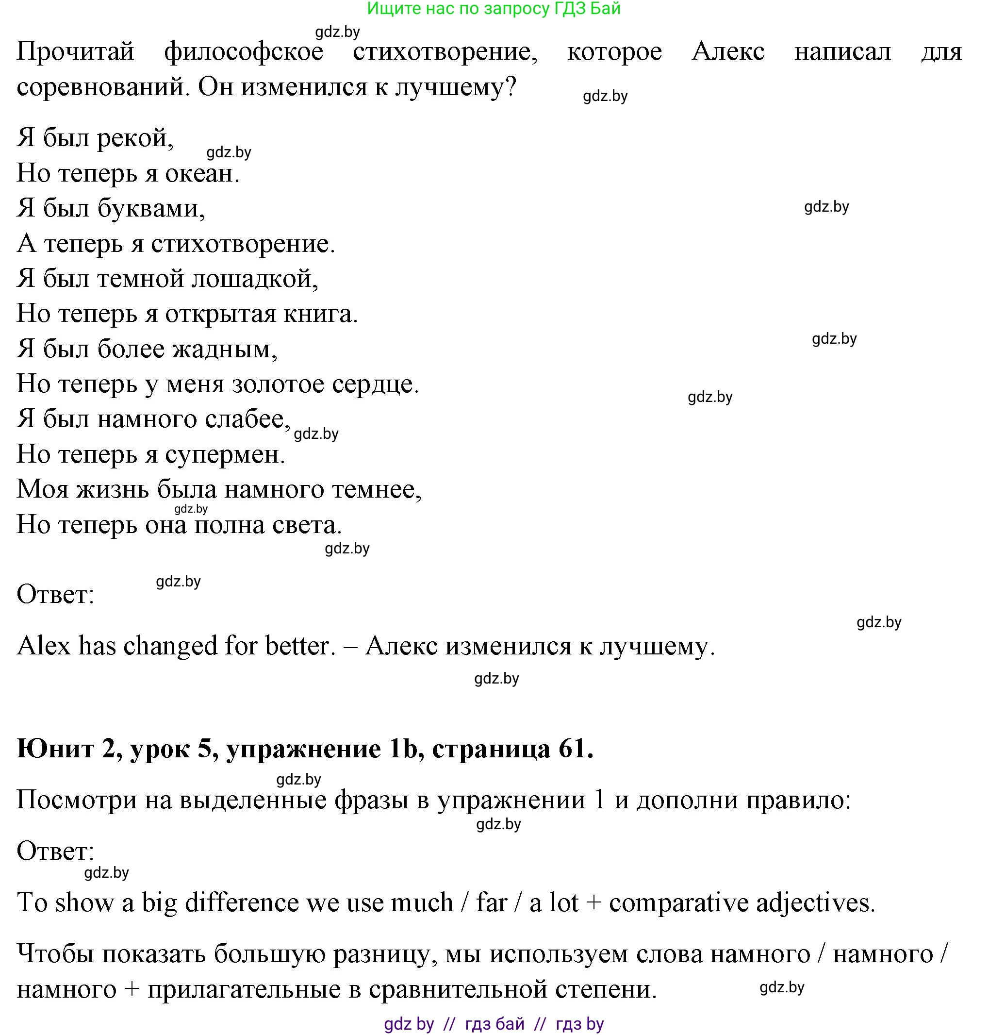 Английский язык (english), 7 класс Учебник (Student's book), авторы: Демченко Наталья Валентиновна, Севрюкова Татьяна Юрьевна, Юхнель Наталья Валентиновна, Наумова Елена Георгиевна, Манешина А В, Маслёнченко Н А, издательство Вышэйшая школа, Минск, 2019, оранжевого цвета, Часть ( Part) 1, страница 61, номер 1, Решение (продолжение 2)