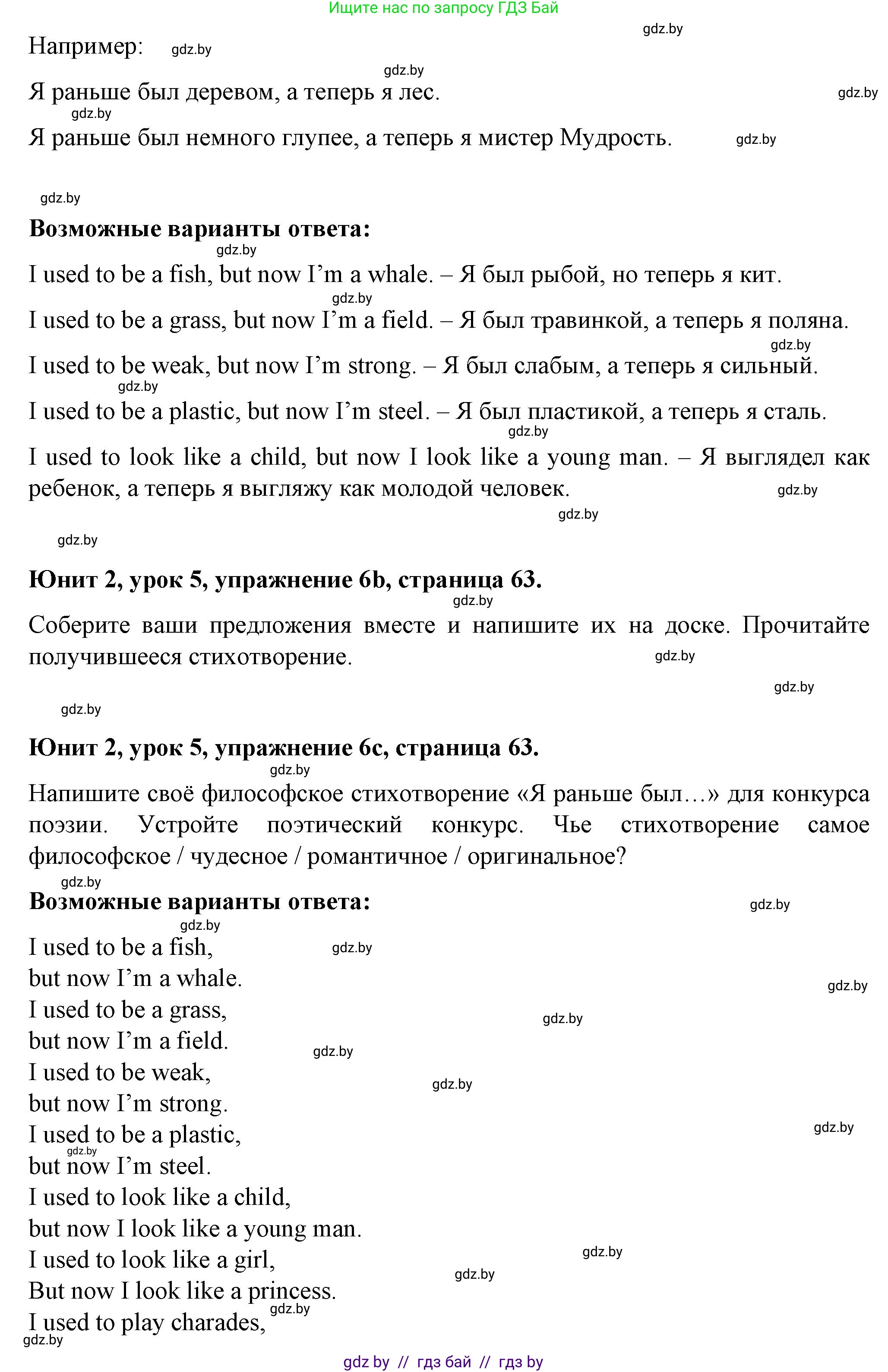 Английский язык (english), 7 класс Учебник (Student's book), авторы: Демченко Наталья Валентиновна, Севрюкова Татьяна Юрьевна, Юхнель Наталья Валентиновна, Наумова Елена Георгиевна, Манешина А В, Маслёнченко Н А, издательство Вышэйшая школа, Минск, 2019, оранжевого цвета, Часть ( Part) 1, страница 64, номер 6, Решение (продолжение 2)