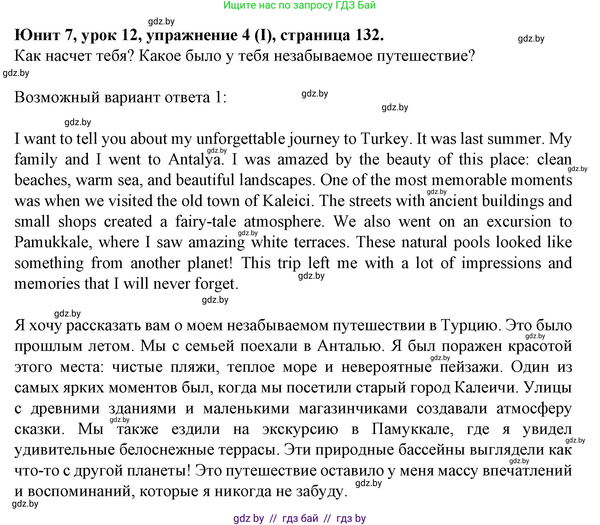 Английский язык (english), 7 класс Учебник (Student's book), авторы: Демченко Наталья Валентиновна, Севрюкова Татьяна Юрьевна, Юхнель Наталья Валентиновна, Наумова Елена Георгиевна, Манешина А В, Маслёнченко Н А, издательство Вышэйшая школа, Минск, 2019, оранжевого цвета, Часть ( Part) 2, страница 132, номер 4, Решение