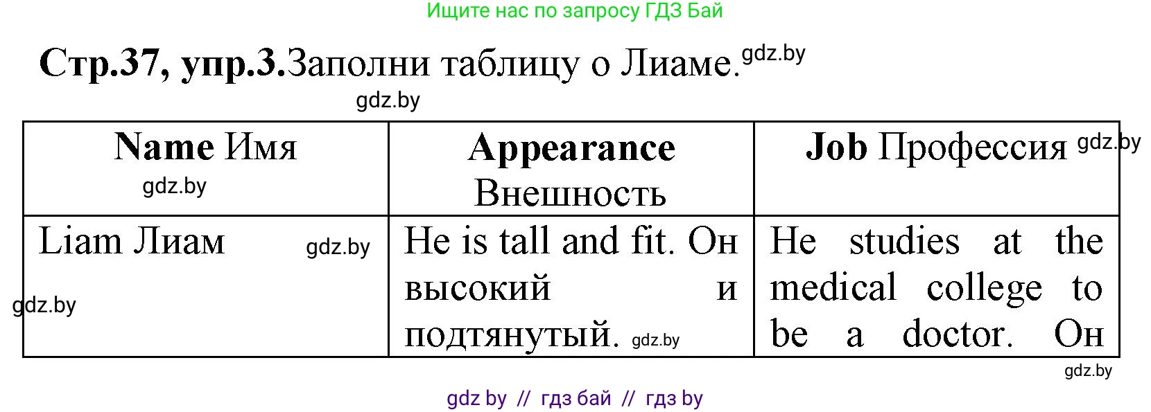 Английский язык (english), 7 класс практикум (activity book ), авторы: Юхнель Наталья Валентиновна, Наумова Елена Георгиевна, Демченко Наталья Валентиновна, Романчук Вероника Романовна, Гуськов А Л, Волков Андрей Валерьевич, издательство Аверсэв, Минск, 2023, Часть ( Part) 1, страница 37, номер 3, Решение