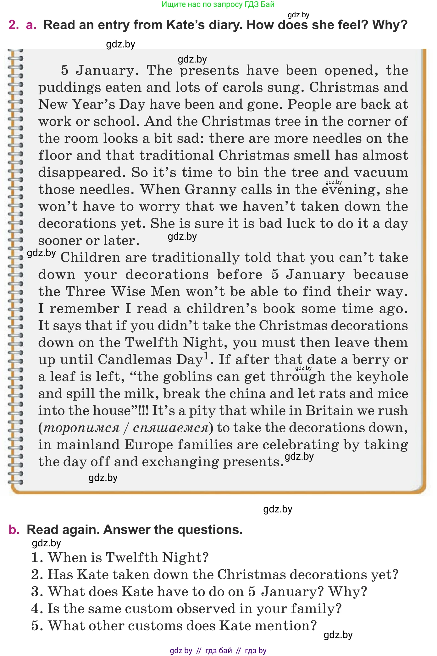 Английский язык (english), 8 класс Учебник, авторы: Демченко Наталья Валентиновна, Севрюкова Татьяна Юрьевна, Наумова Елена Георгиевна, Рыбалко О Н, Манешина А В, Маслёнченко Н А, Бушуева Эдите Владиславовна, издательство Вышэйшая школа, Минск, 2020, розового цвета, Часть ( Part) 2, страница 5, номер 2, Условие