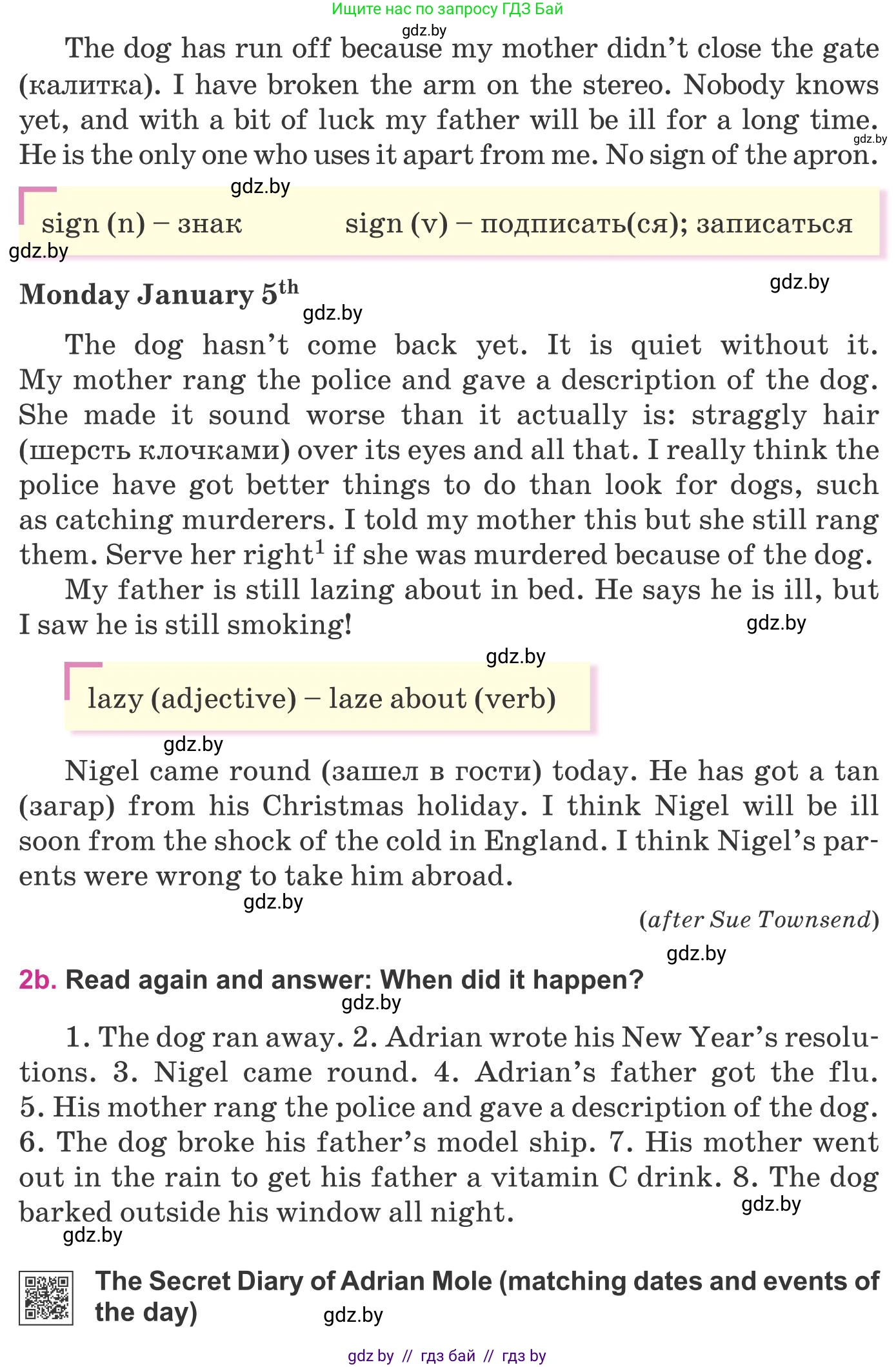 Английский язык (english), 8 класс Учебник, авторы: Лапицкая Людмила Михайловна (Lapitskaya Ludmila), Демченко Наталья Валентиновна, Калишевич Алла Ивановна, Юхнель Наталья Валентиновна, Волков Андрей Валерьевич, Севрюкова Татьяна Юрьевна, издательство Вышэйшая школа, Минск, 2021, бирюзового цвета, страница 224, номер 2, Условие (продолжение 3)