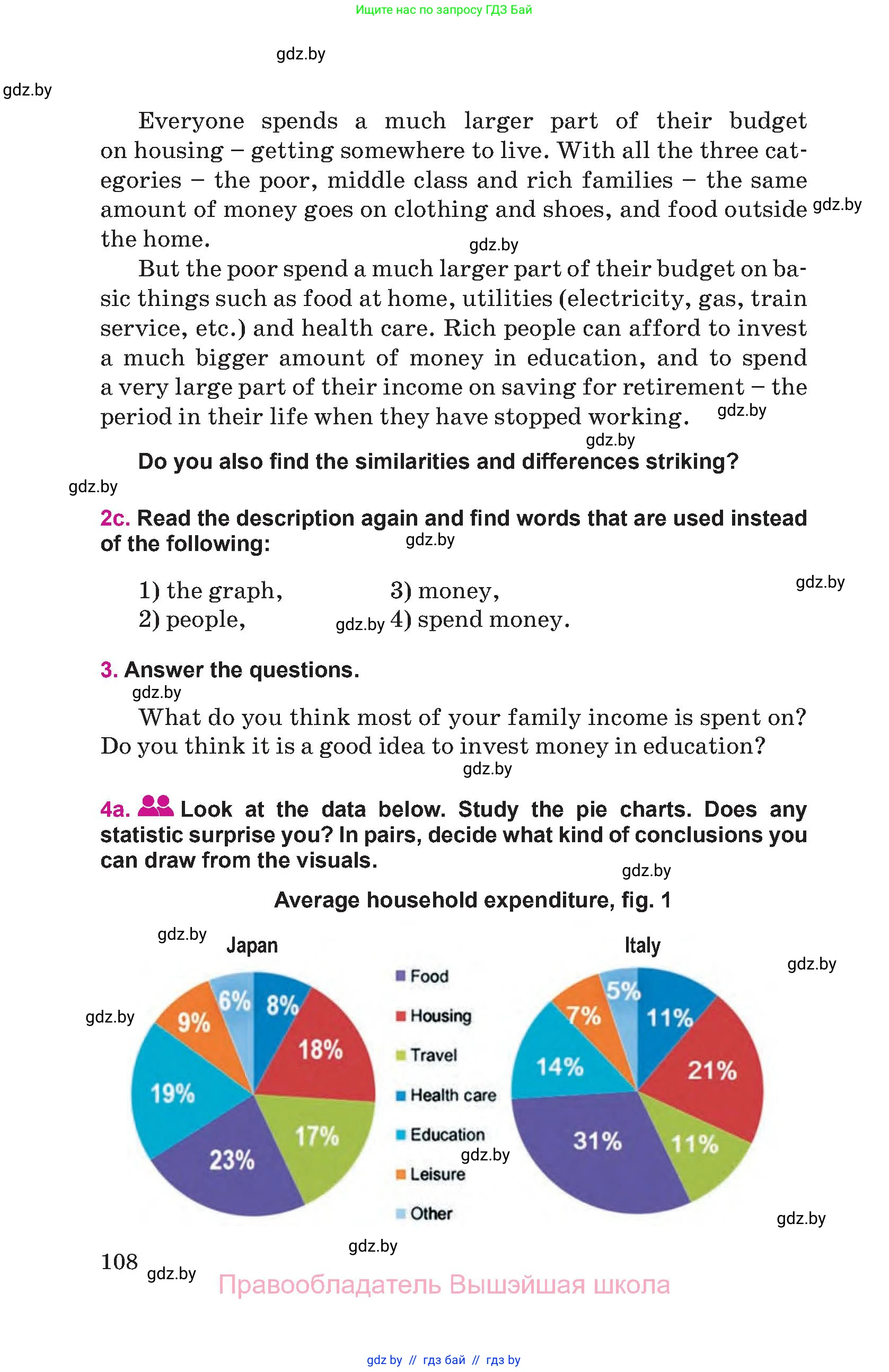 Английский язык (english), 8 класс Учебник, авторы: Лапицкая Людмила Михайловна (Lapitskaya Ludmila), Демченко Наталья Валентиновна, Калишевич Алла Ивановна, Юхнель Наталья Валентиновна, Волков Андрей Валерьевич, Севрюкова Татьяна Юрьевна, издательство Вышэйшая школа, Минск, 2021, бирюзового цвета, страница 108