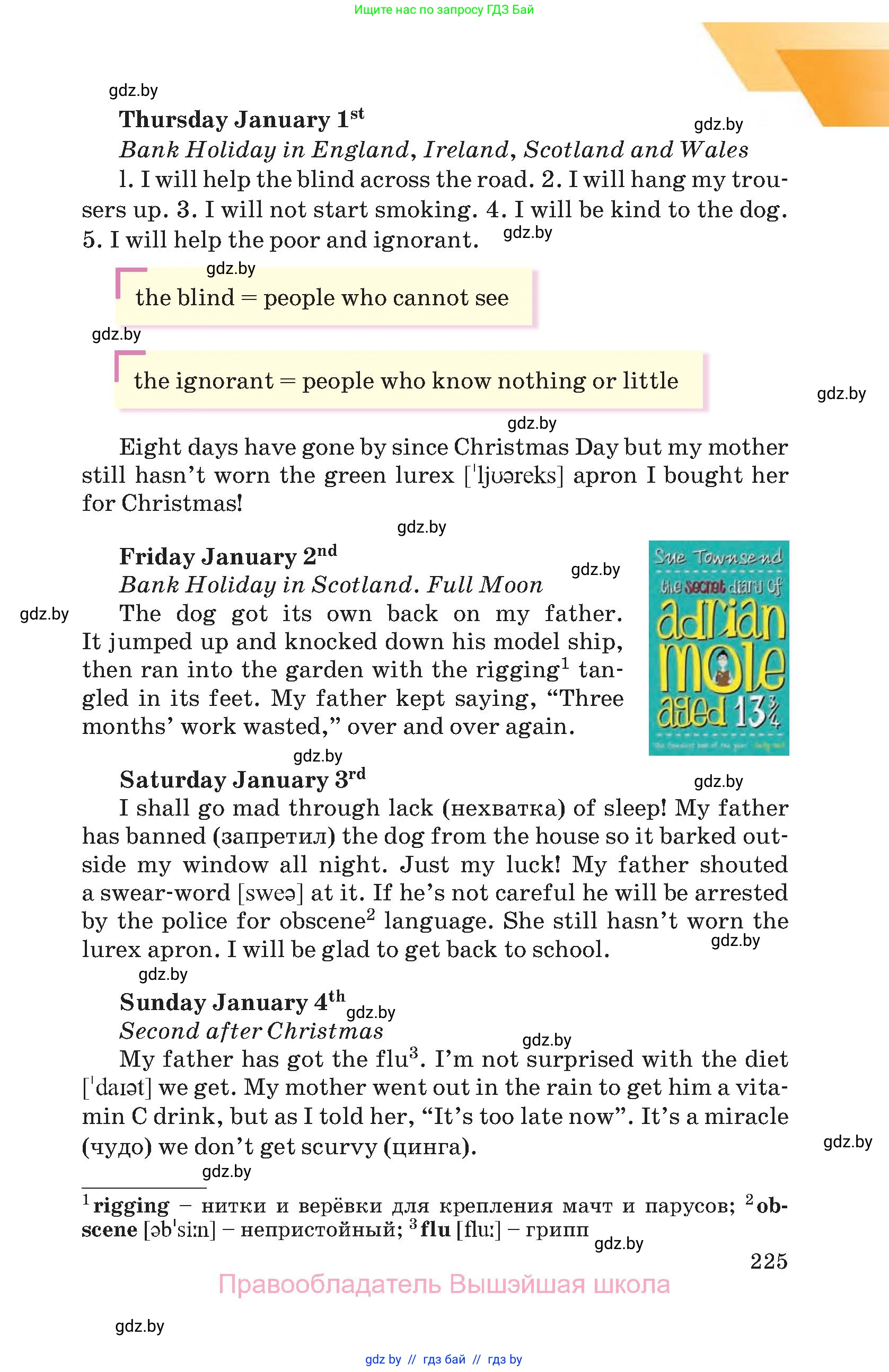 Английский язык (english), 8 класс Учебник, авторы: Лапицкая Людмила Михайловна (Lapitskaya Ludmila), Демченко Наталья Валентиновна, Калишевич Алла Ивановна, Юхнель Наталья Валентиновна, Волков Андрей Валерьевич, Севрюкова Татьяна Юрьевна, издательство Вышэйшая школа, Минск, 2021, бирюзового цвета, страница 225