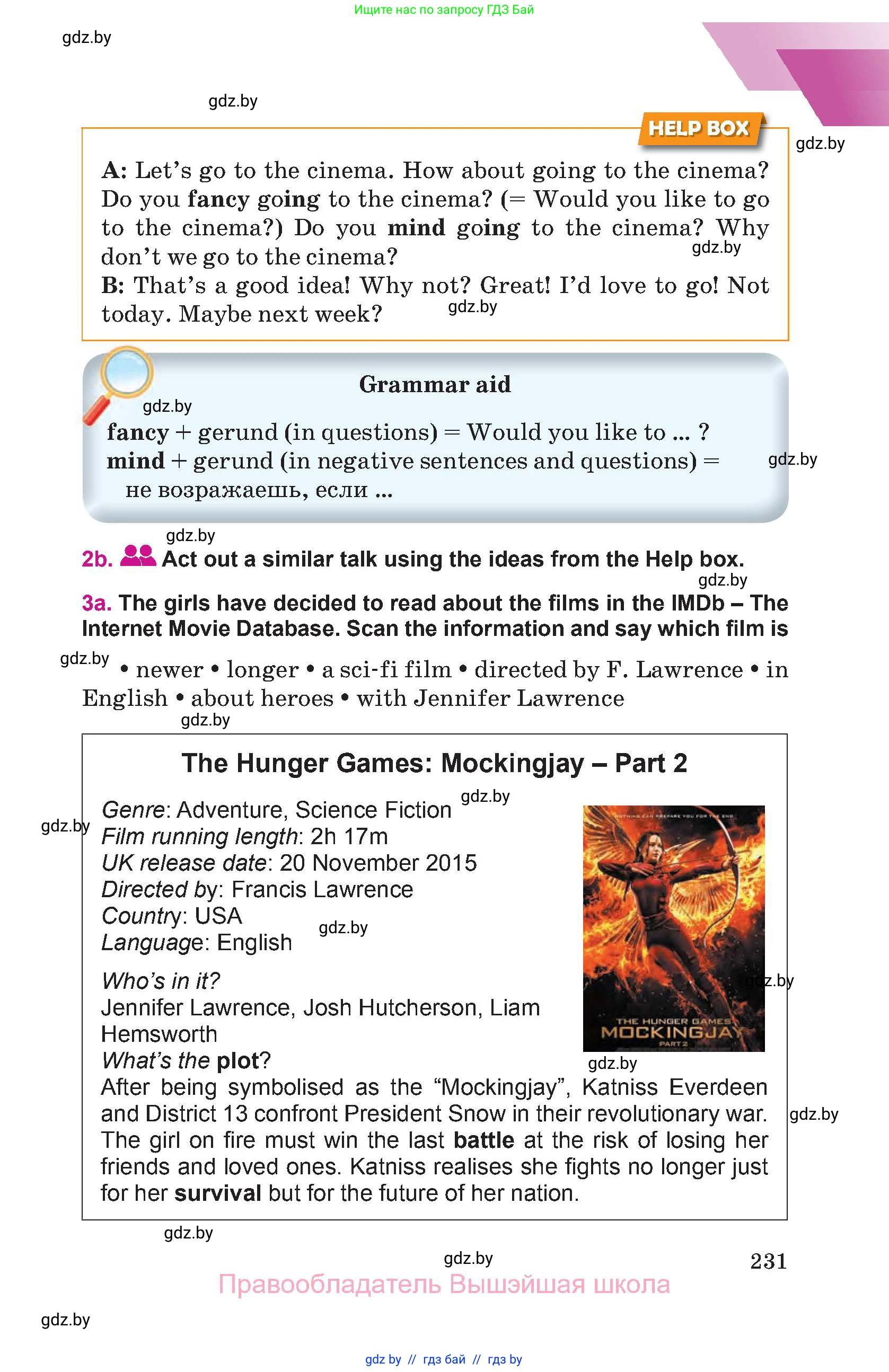 Английский язык (english), 8 класс Учебник, авторы: Лапицкая Людмила Михайловна (Lapitskaya Ludmila), Демченко Наталья Валентиновна, Калишевич Алла Ивановна, Юхнель Наталья Валентиновна, Волков Андрей Валерьевич, Севрюкова Татьяна Юрьевна, издательство Вышэйшая школа, Минск, 2021, бирюзового цвета, страница 231