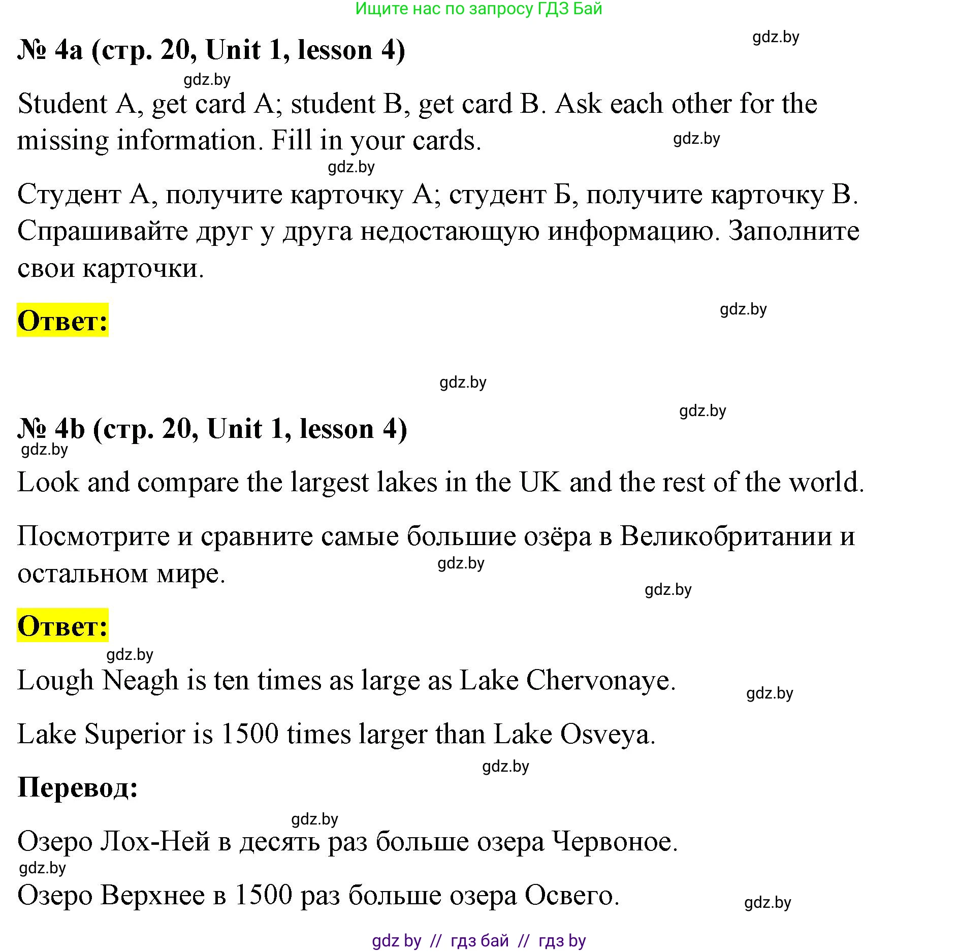 Английский язык (english), 8 класс Учебник, авторы: Лапицкая Людмила Михайловна (Lapitskaya Ludmila), Демченко Наталья Валентиновна, Калишевич Алла Ивановна, Юхнель Наталья Валентиновна, Волков Андрей Валерьевич, Севрюкова Татьяна Юрьевна, издательство Вышэйшая школа, Минск, 2021, бирюзового цвета, страница 20, номер 4, Решение