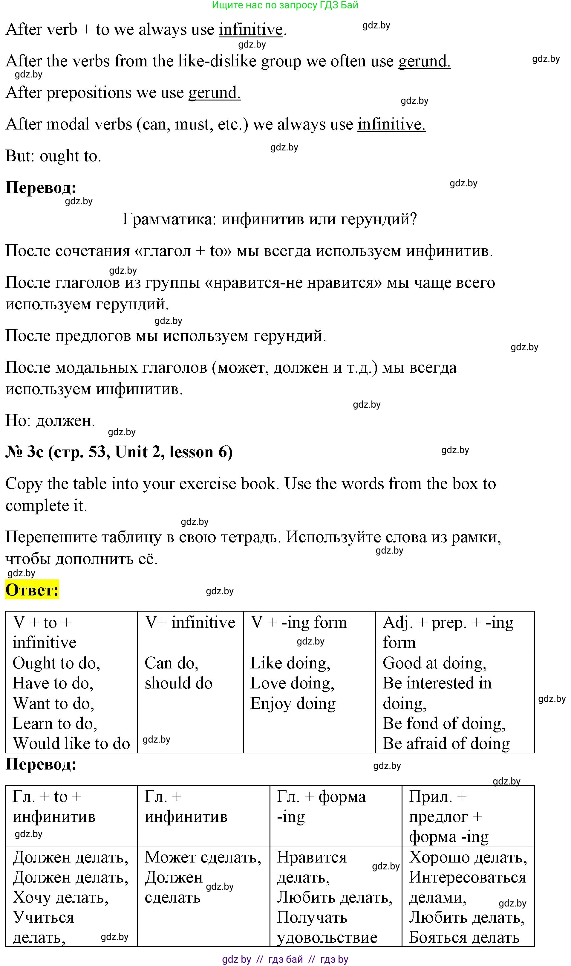 Английский язык (english), 8 класс Учебник, авторы: Лапицкая Людмила Михайловна (Lapitskaya Ludmila), Демченко Наталья Валентиновна, Калишевич Алла Ивановна, Юхнель Наталья Валентиновна, Волков Андрей Валерьевич, Севрюкова Татьяна Юрьевна, издательство Вышэйшая школа, Минск, 2021, бирюзового цвета, страница 53, номер 3, Решение (продолжение 2)