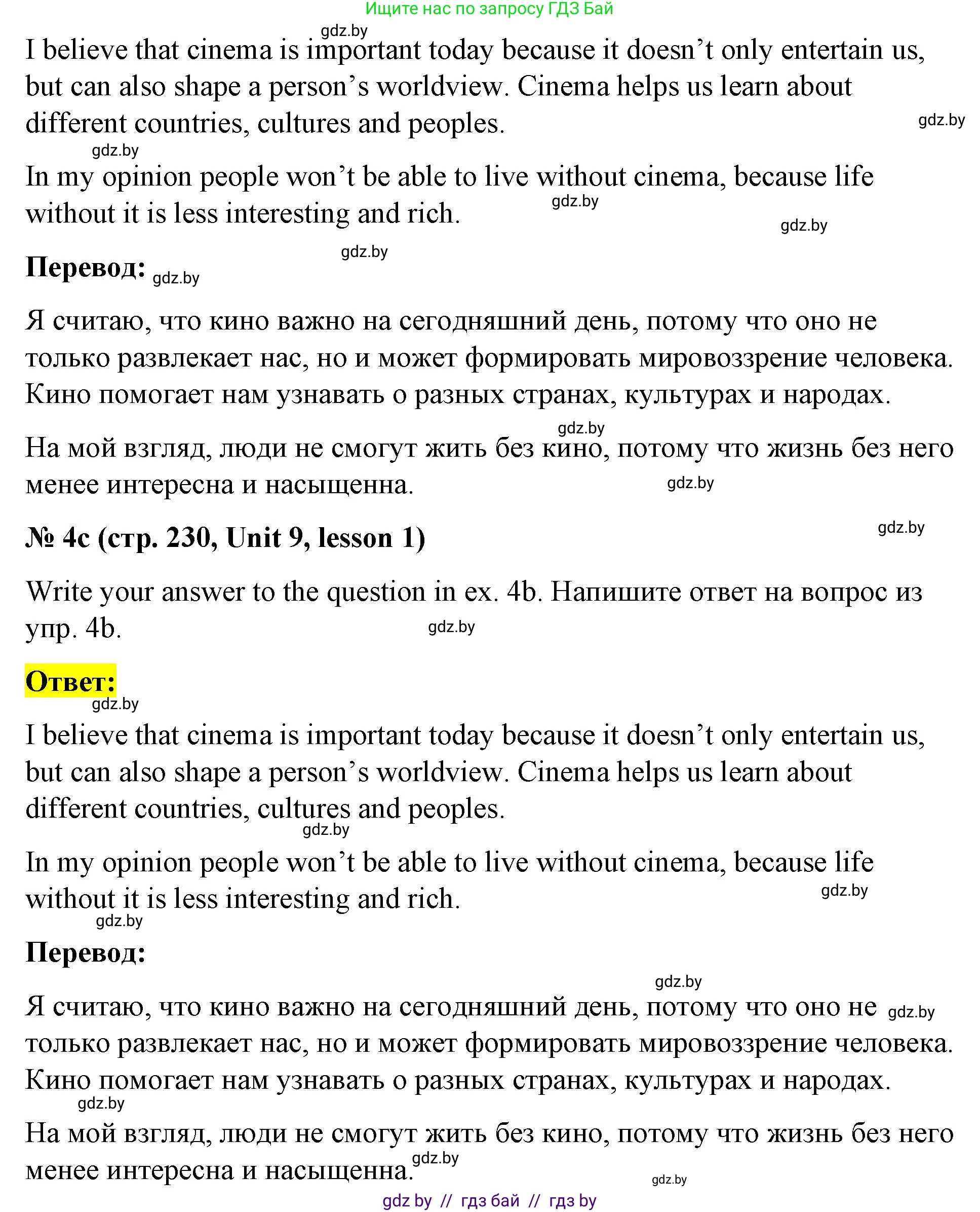 Английский язык (english), 8 класс Учебник, авторы: Лапицкая Людмила Михайловна (Lapitskaya Ludmila), Демченко Наталья Валентиновна, Калишевич Алла Ивановна, Юхнель Наталья Валентиновна, Волков Андрей Валерьевич, Севрюкова Татьяна Юрьевна, издательство Вышэйшая школа, Минск, 2021, бирюзового цвета, страница 229, номер 4, Решение (продолжение 3)