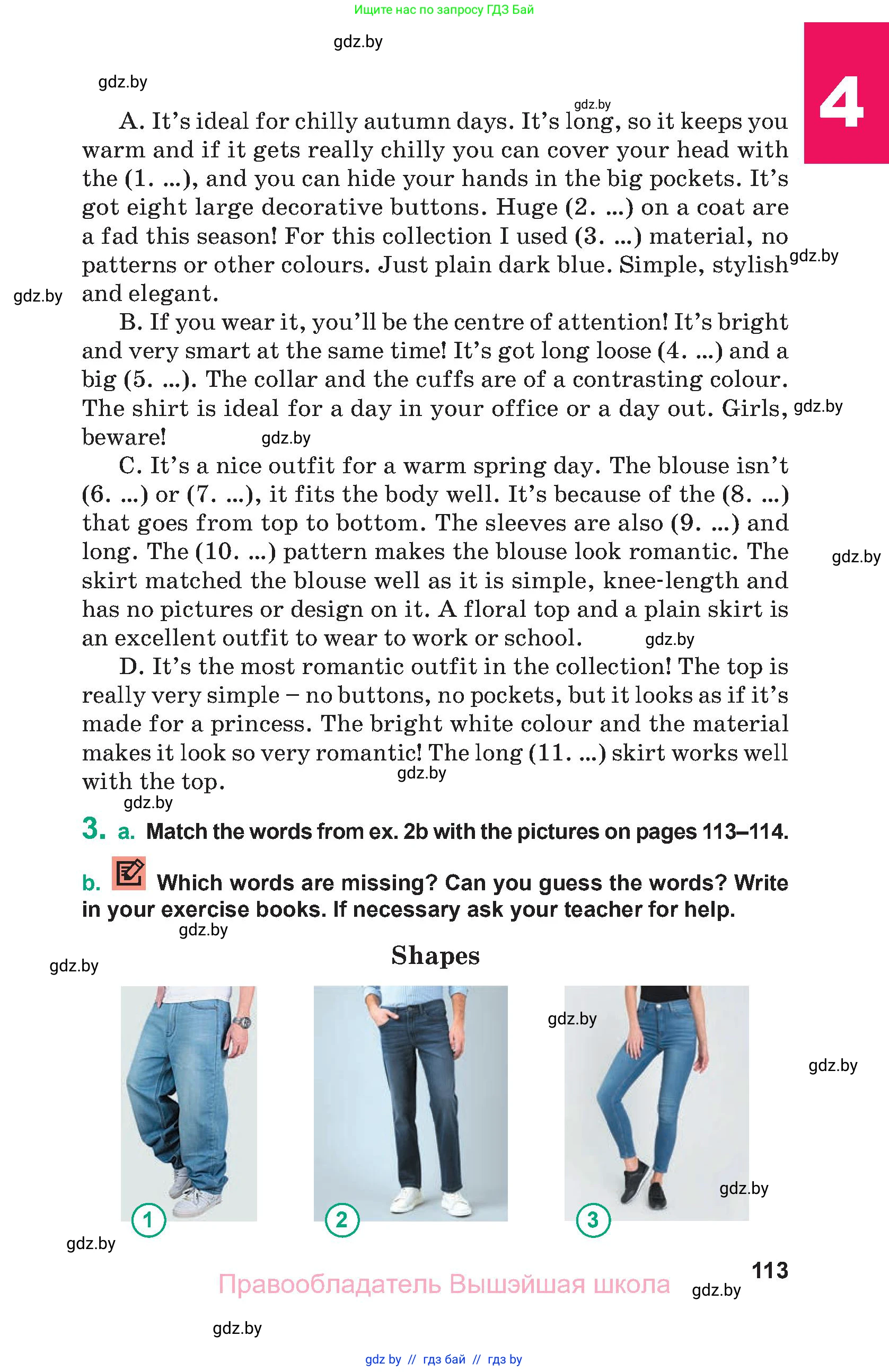 Английский язык (english), 9 класс Учебник (Student's book), авторы: Демченко Наталья Валентиновна, Юхнель Наталья Валентиновна, Романчук Вероника Романовна, Малиновская Елена Александровна, Севрюкова Татьяна Юрьевна, издательство Вышэйшая школа, Минск, 2022, белого цвета, Часть ( Part) 1, страница 113