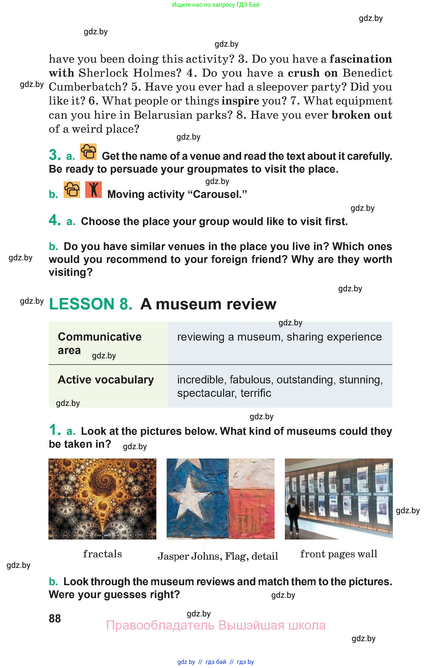 Английский язык (english), 9 класс Учебник (Student's book), авторы: Демченко Наталья Валентиновна, Юхнель Наталья Валентиновна, Романчук Вероника Романовна, Малиновская Елена Александровна, Севрюкова Татьяна Юрьевна, издательство Вышэйшая школа, Минск, 2022, белого цвета, Часть ( Part) 2, страница 88