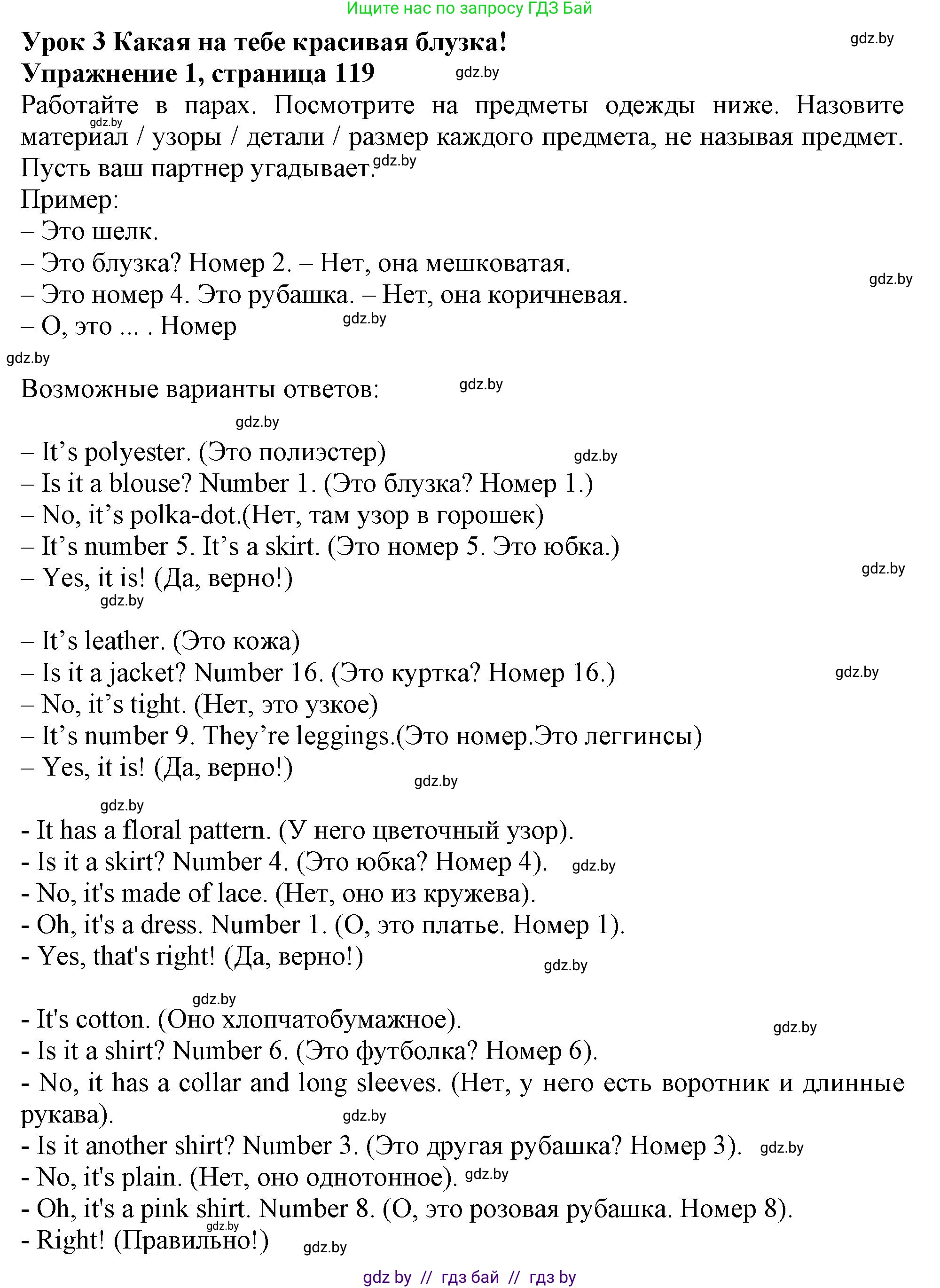 Английский язык (english), 9 класс Учебник (Student's book), авторы: Демченко Наталья Валентиновна, Юхнель Наталья Валентиновна, Романчук Вероника Романовна, Малиновская Елена Александровна, Севрюкова Татьяна Юрьевна, издательство Вышэйшая школа, Минск, 2022, белого цвета, Часть ( Part) 1, страница 119, номер 1, Решение 2