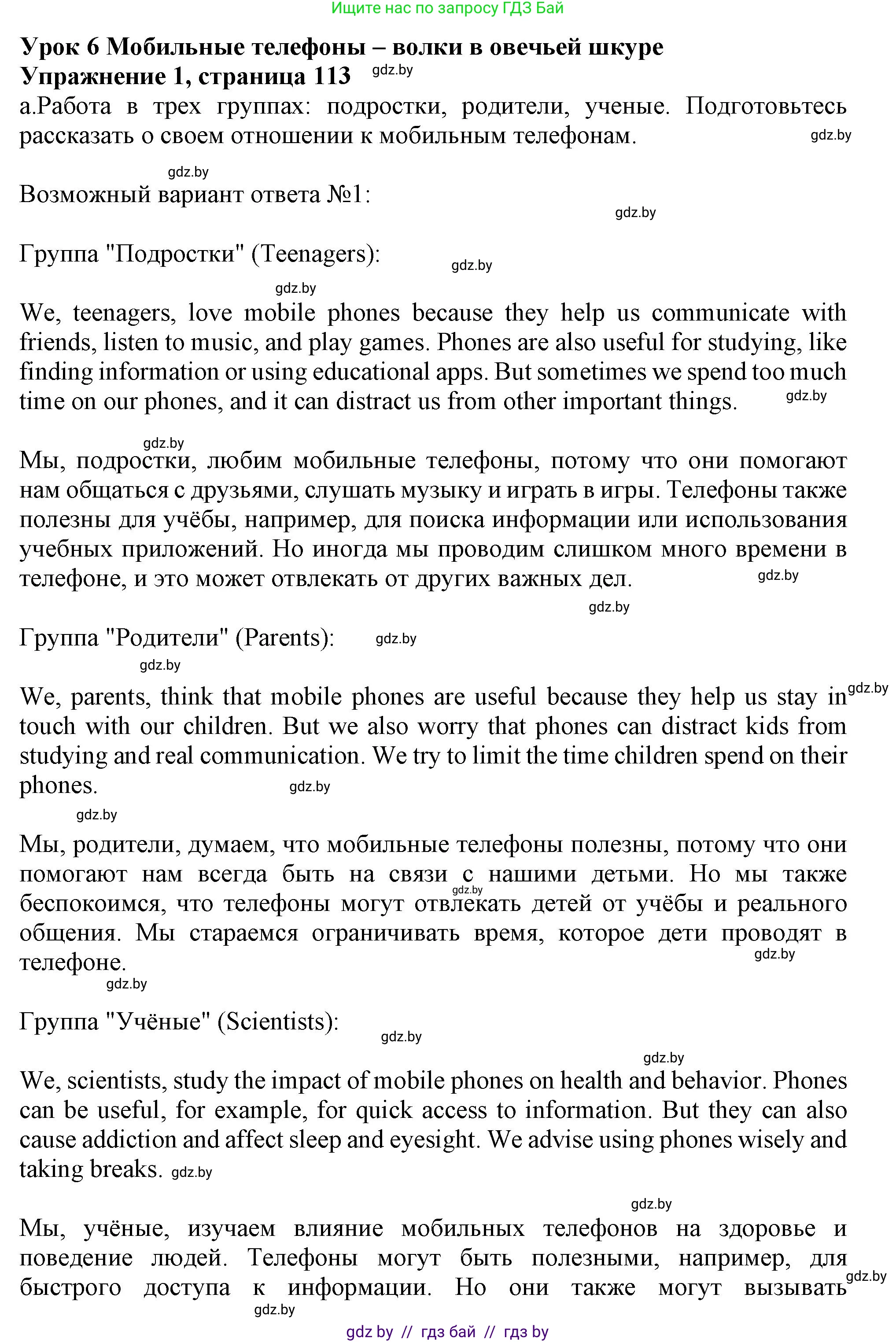 Английский язык (english), 9 класс Учебник (Student's book), авторы: Демченко Наталья Валентиновна, Юхнель Наталья Валентиновна, Романчук Вероника Романовна, Малиновская Елена Александровна, Севрюкова Татьяна Юрьевна, издательство Вышэйшая школа, Минск, 2022, белого цвета, Часть ( Part) 2, страница 113, номер 1, Решение 2