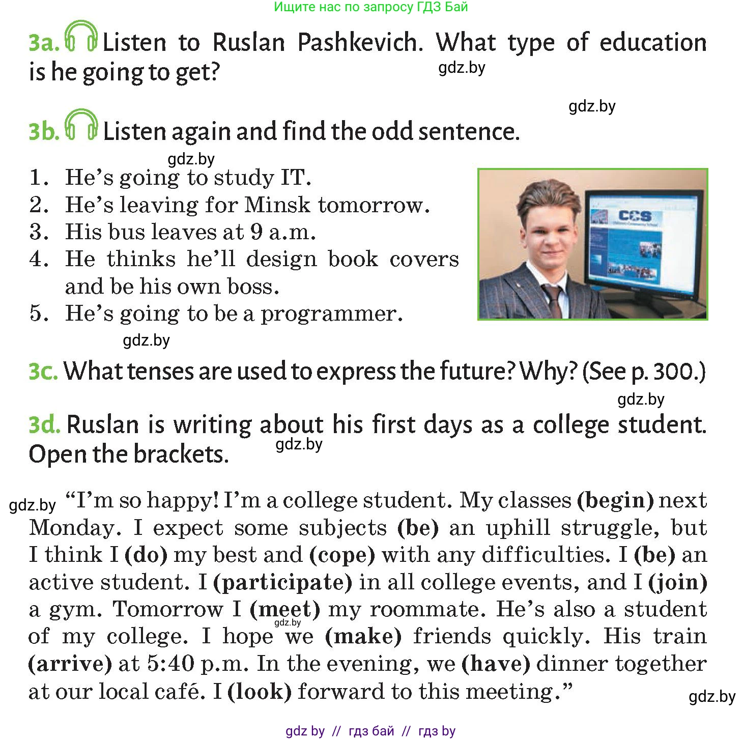 Английский язык (english), 9 класс Учебник (Student's book), авторы: Лапицкая Людмила Михайловна (Lapitskaya Ludmila), Демченко Наталья Валентиновна, Юхнель Наталья Валентиновна, Волков Андрей Валерьевич, издательство Адукацыя i выхаванне, Минск, 2025, зелёного цвета, страница 284, номер 3, Условие