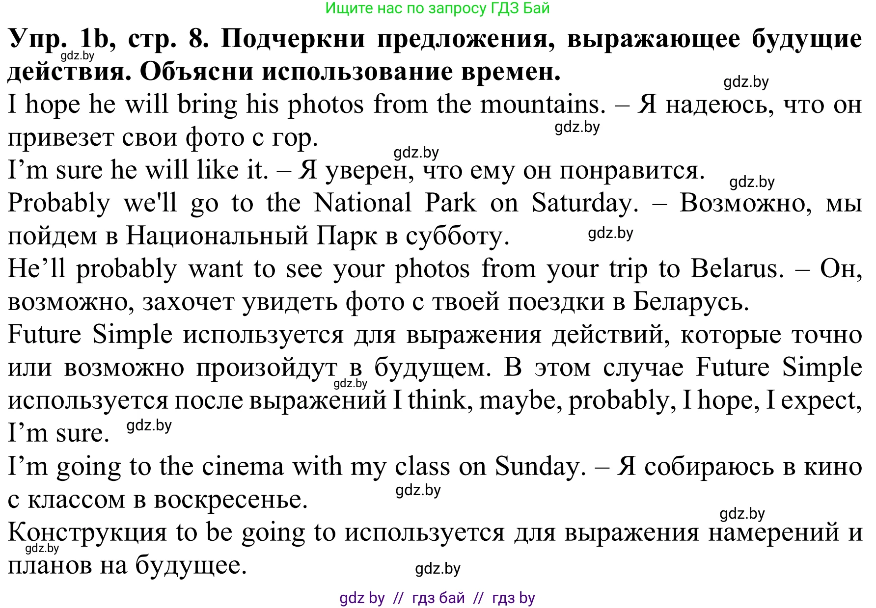 Английский язык (english), 9 класс Рабочая тетрадь (workbook), авторы: Лапицкая Людмила Михайловна (Lapitskaya Ludmila), Демченко Наталья Валентиновна, Волков Андрей Валерьевич, Калишевич Алла Ивановна, Севрюкова Татьяна Юрьевна, Юхнель Наталья Валентиновна, издательство Аверсэв, Минск, 2019, голубого цвета, Часть ( Part) 1, страница 8, номер 1b, Решение