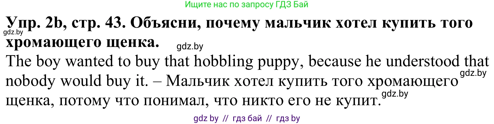 Английский язык (english), 9 класс Рабочая тетрадь (workbook), авторы: Лапицкая Людмила Михайловна (Lapitskaya Ludmila), Демченко Наталья Валентиновна, Волков Андрей Валерьевич, Калишевич Алла Ивановна, Севрюкова Татьяна Юрьевна, Юхнель Наталья Валентиновна, издательство Аверсэв, Минск, 2019, голубого цвета, Часть ( Part) 1, страница 43, номер 2b, Решение