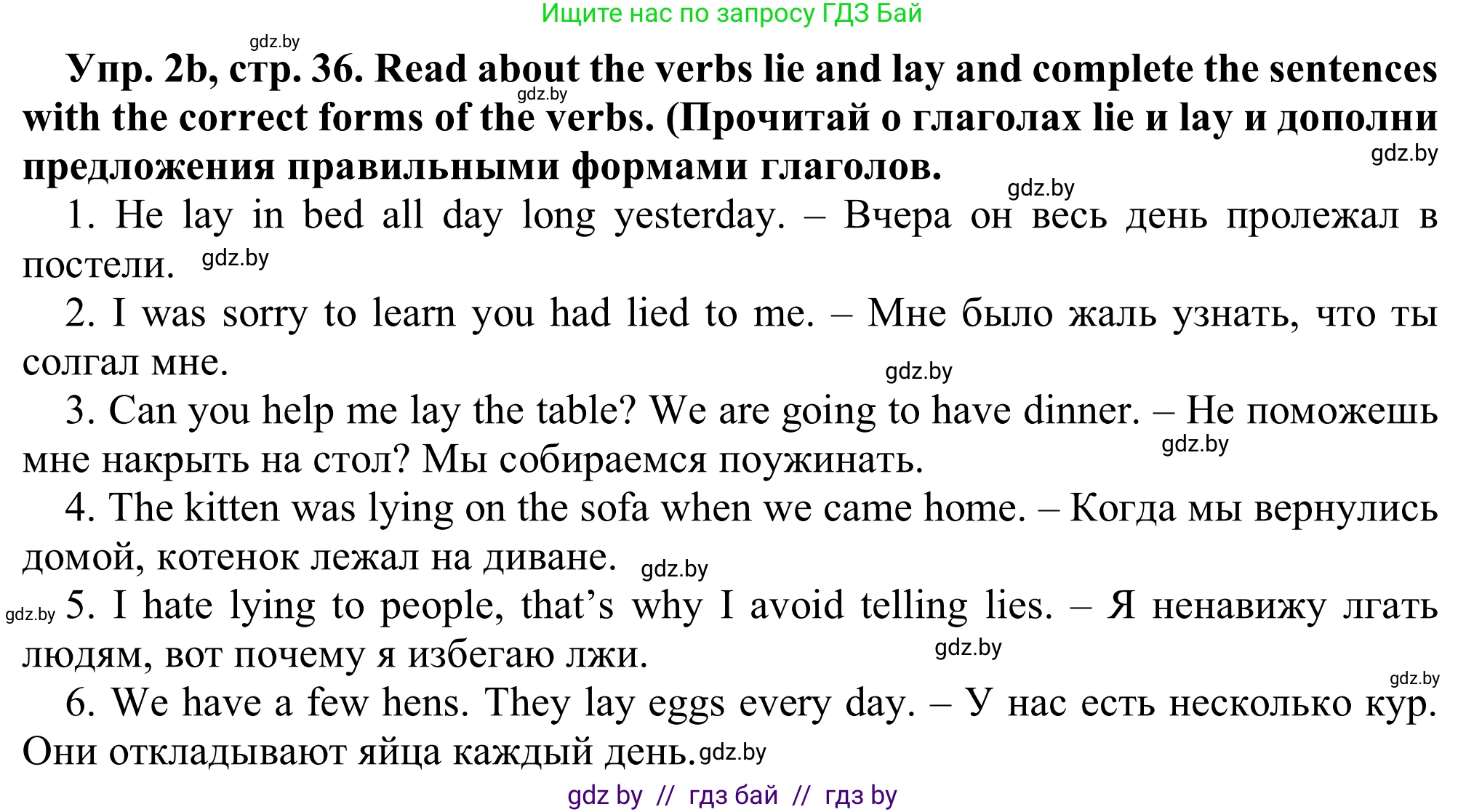 Английский язык (english), 9 класс Рабочая тетрадь (workbook), авторы: Лапицкая Людмила Михайловна (Lapitskaya Ludmila), Демченко Наталья Валентиновна, Волков Андрей Валерьевич, Калишевич Алла Ивановна, Севрюкова Татьяна Юрьевна, Юхнель Наталья Валентиновна, издательство Аверсэв, Минск, 2019, голубого цвета, Часть ( Part) 2, страница 36, номер 2b, Решение