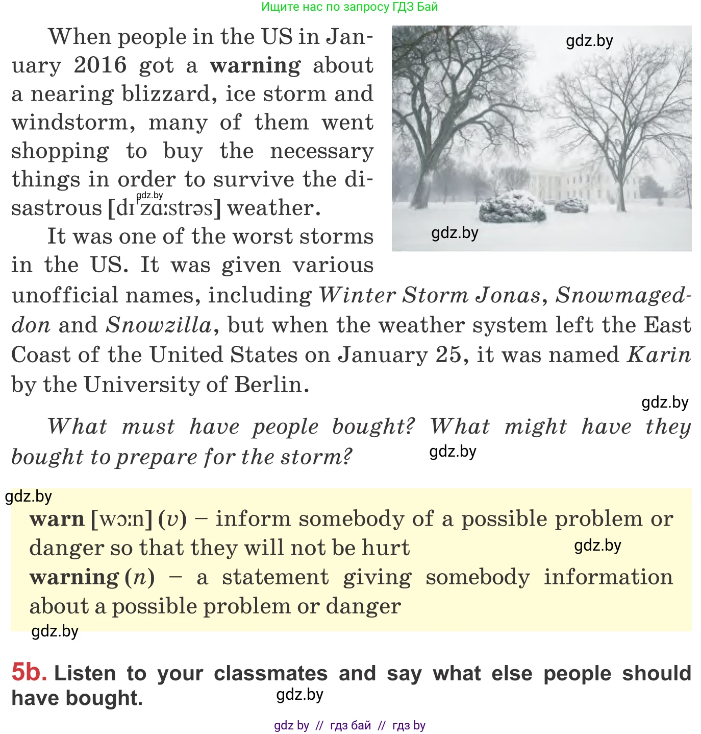 Английский язык (english), 9 класс Учебник (Student's book), авторы: Лапицкая Людмила Михайловна (Lapitskaya Ludmila), Демченко Наталья Валентиновна, Волков Андрей Валерьевич, Калишевич Алла Ивановна, Севрюкова Татьяна Юрьевна, Юхнель Наталья Валентиновна, издательство Вышэйшая школа, Минск, 2018, страница 164, номер 5, Условие (продолжение 2)