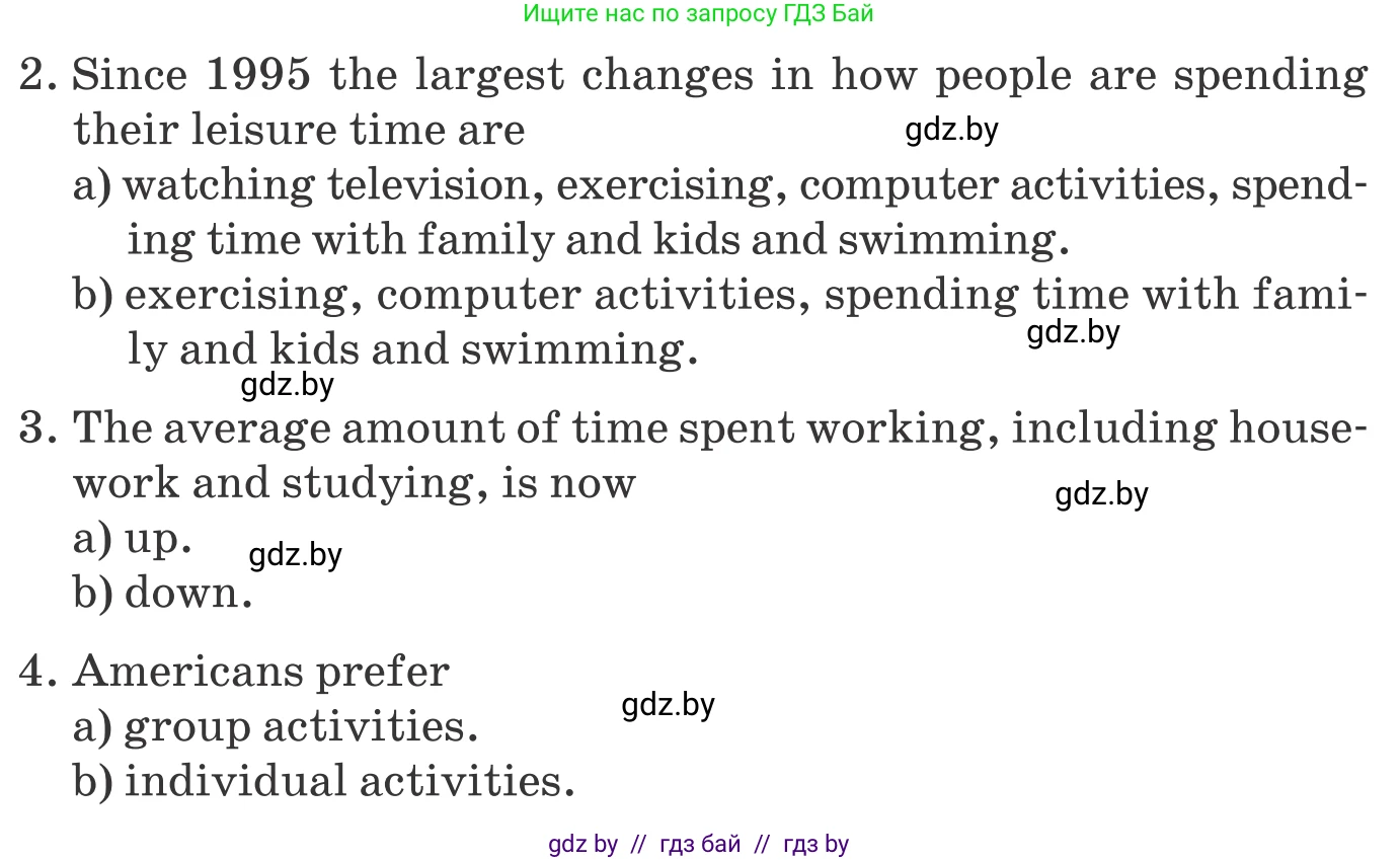 Английский язык (english), 9 класс Учебник (Student's book), авторы: Лапицкая Людмила Михайловна (Lapitskaya Ludmila), Демченко Наталья Валентиновна, Волков Андрей Валерьевич, Калишевич Алла Ивановна, Севрюкова Татьяна Юрьевна, Юхнель Наталья Валентиновна, издательство Вышэйшая школа, Минск, 2018, страница 204, номер 2, Условие (продолжение 3)