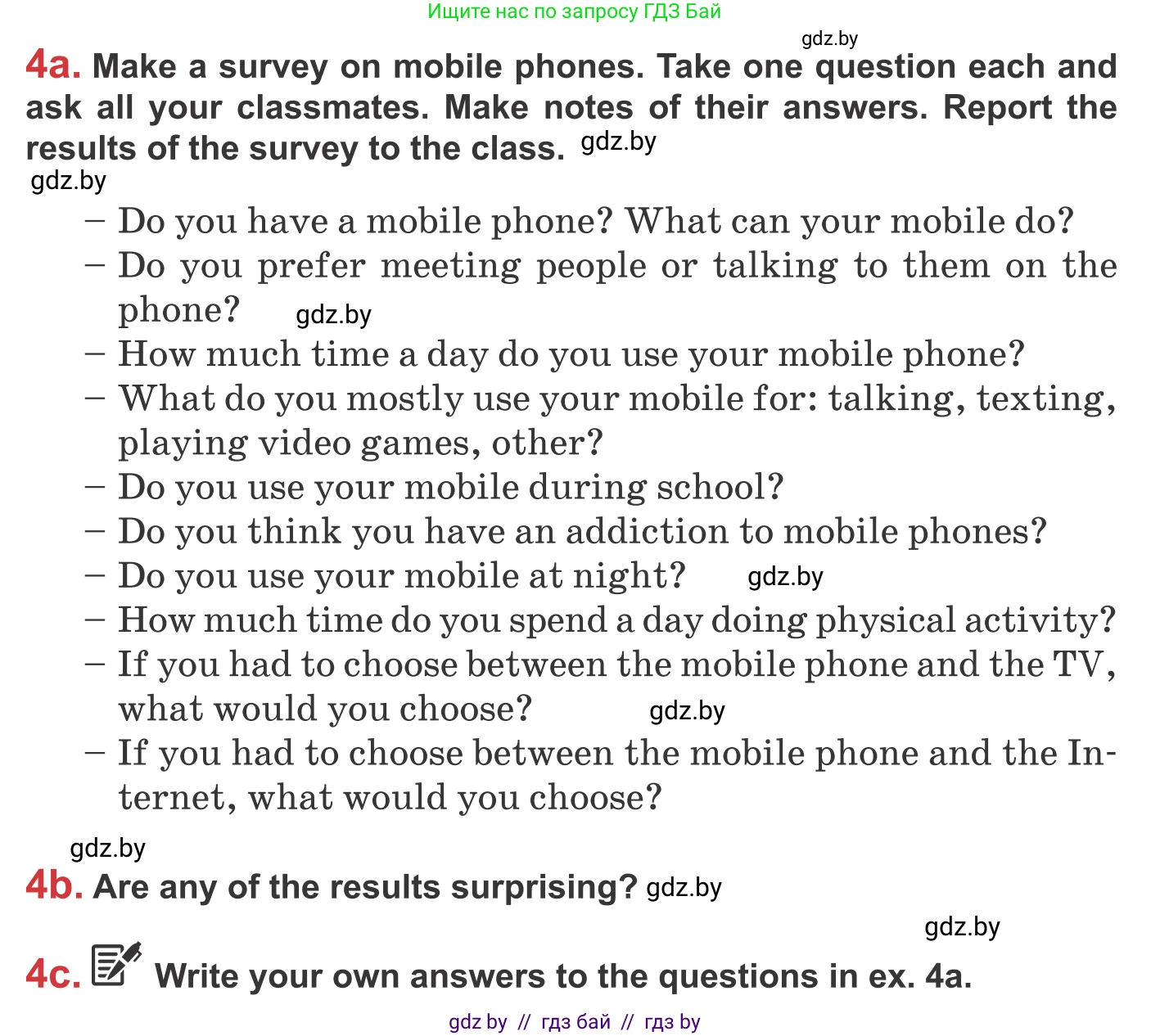 Английский язык (english), 9 класс Учебник (Student's book), авторы: Лапицкая Людмила Михайловна (Lapitskaya Ludmila), Демченко Наталья Валентиновна, Волков Андрей Валерьевич, Калишевич Алла Ивановна, Севрюкова Татьяна Юрьевна, Юхнель Наталья Валентиновна, издательство Вышэйшая школа, Минск, 2018, страница 238, номер 4, Условие