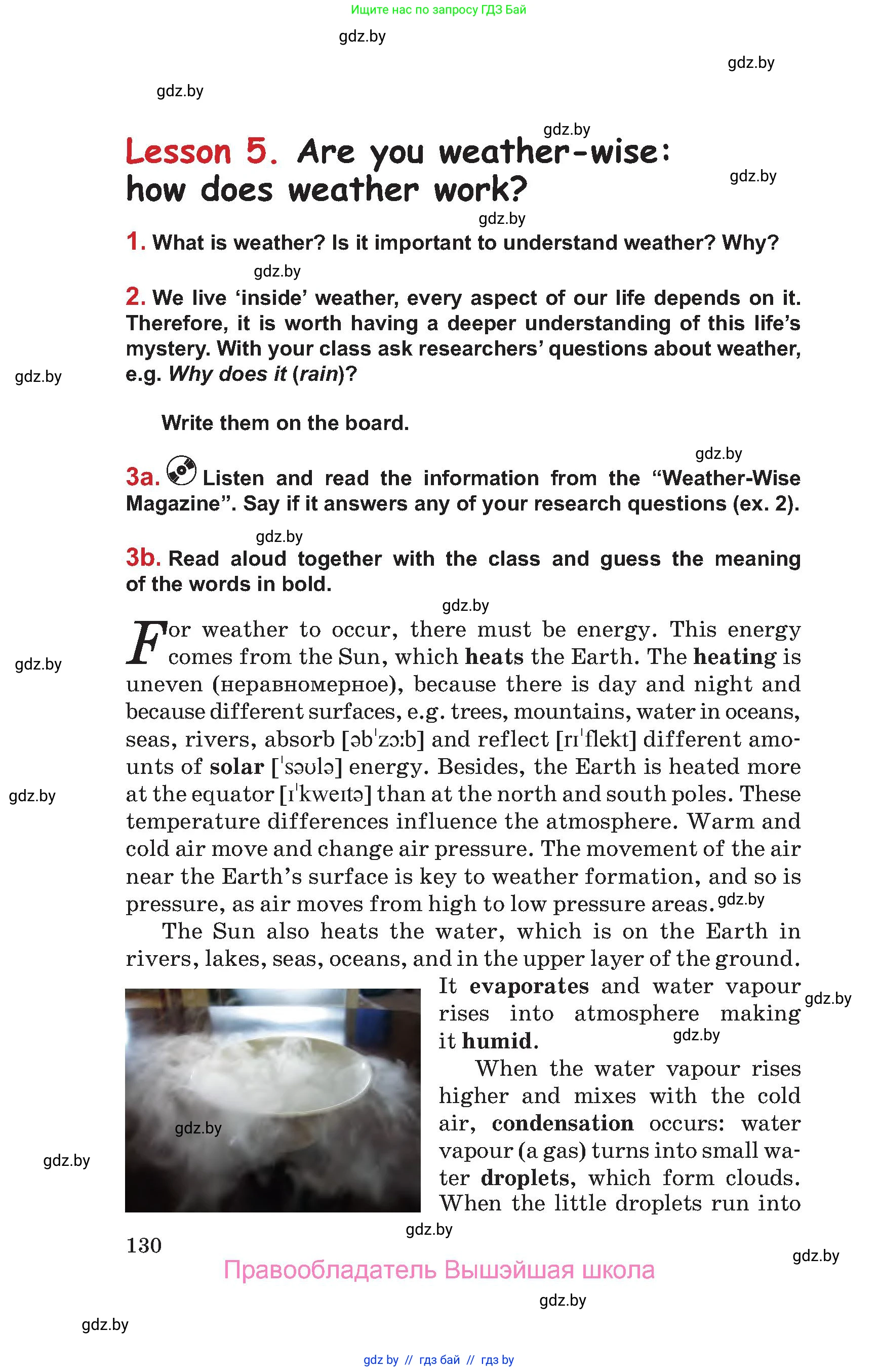 Английский язык (english), 9 класс Учебник (Student's book), авторы: Лапицкая Людмила Михайловна (Lapitskaya Ludmila), Демченко Наталья Валентиновна, Волков Андрей Валерьевич, Калишевич Алла Ивановна, Севрюкова Татьяна Юрьевна, Юхнель Наталья Валентиновна, издательство Вышэйшая школа, Минск, 2018, страница 130