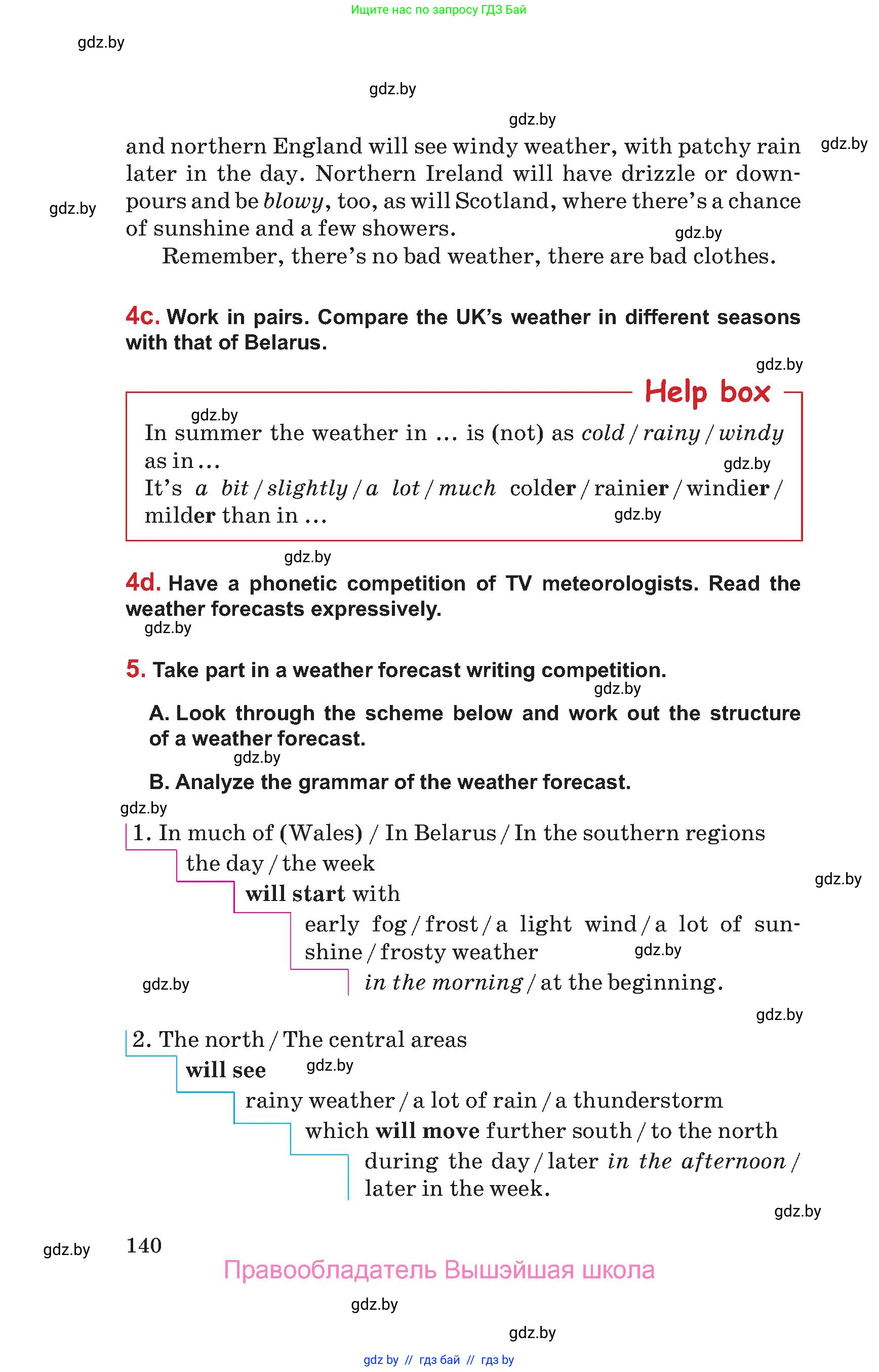 Английский язык (english), 9 класс Учебник (Student's book), авторы: Лапицкая Людмила Михайловна (Lapitskaya Ludmila), Демченко Наталья Валентиновна, Волков Андрей Валерьевич, Калишевич Алла Ивановна, Севрюкова Татьяна Юрьевна, Юхнель Наталья Валентиновна, издательство Вышэйшая школа, Минск, 2018, страница 140