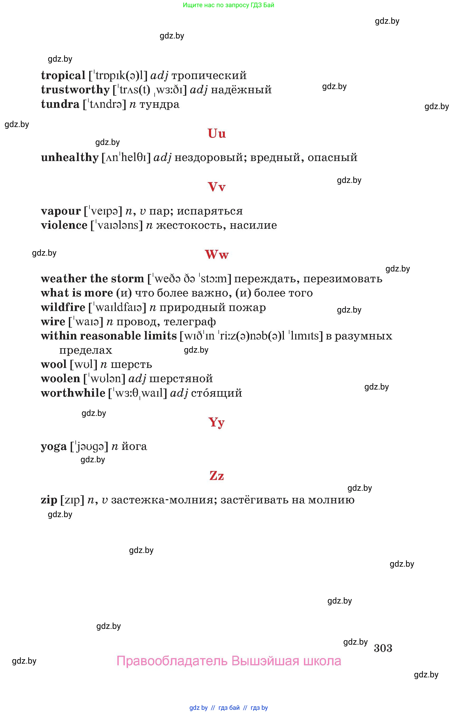 Английский язык (english), 9 класс Учебник (Student's book), авторы: Лапицкая Людмила Михайловна (Lapitskaya Ludmila), Демченко Наталья Валентиновна, Волков Андрей Валерьевич, Калишевич Алла Ивановна, Севрюкова Татьяна Юрьевна, Юхнель Наталья Валентиновна, издательство Вышэйшая школа, Минск, 2018, страница 303