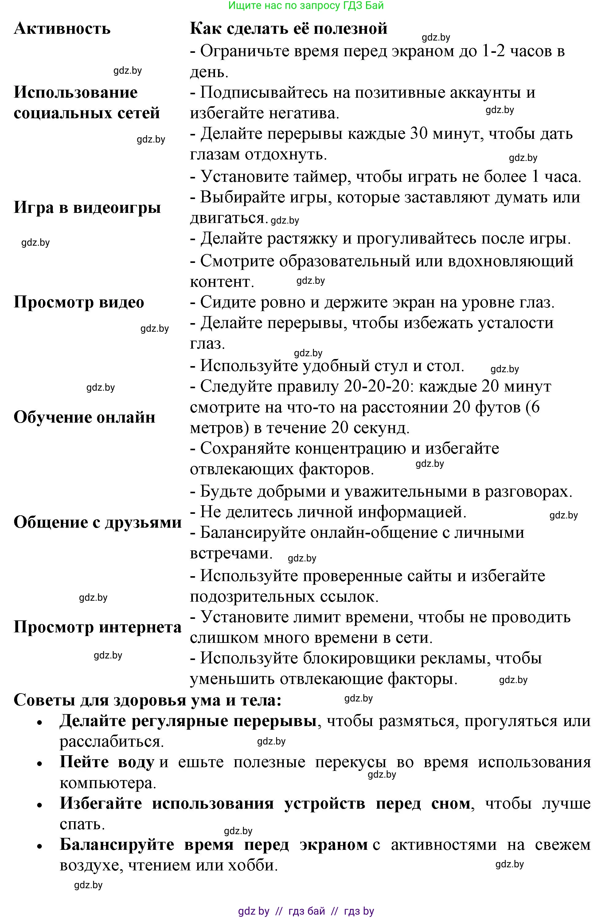 Английский язык (english), 9 класс Учебник (Student's book), авторы: Лапицкая Людмила Михайловна (Lapitskaya Ludmila), Демченко Наталья Валентиновна, Волков Андрей Валерьевич, Калишевич Алла Ивановна, Севрюкова Татьяна Юрьевна, Юхнель Наталья Валентиновна, издательство Вышэйшая школа, Минск, 2018, страница 227, номер 5, Решение 1 (продолжение 3)