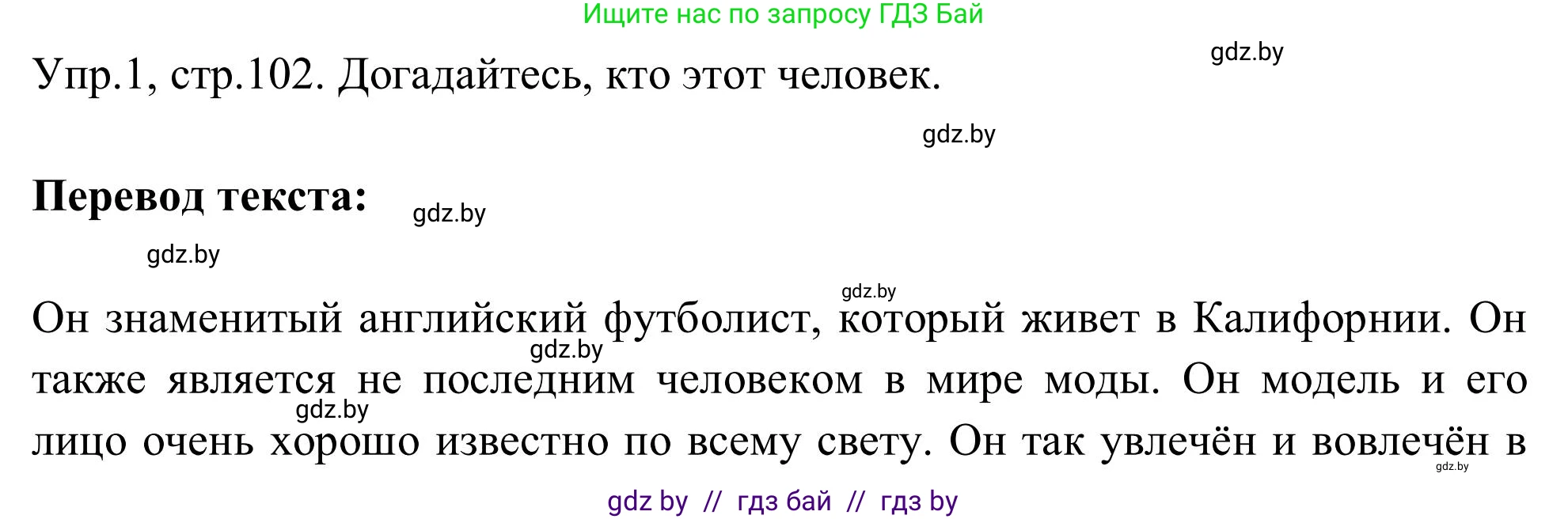 Английский язык (english), 9 класс Учебник (Student's book), авторы: Лапицкая Людмила Михайловна (Lapitskaya Ludmila), Демченко Наталья Валентиновна, Волков Андрей Валерьевич, Калишевич Алла Ивановна, Севрюкова Татьяна Юрьевна, Юхнель Наталья Валентиновна, издательство Вышэйшая школа, Минск, 2018, страница 102, номер 1, Решение 2