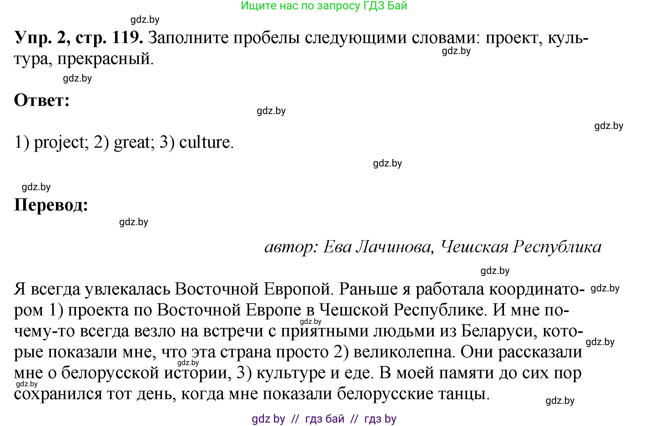 Английский язык (english), 10 класс рабочая тетрадь (activity book), авторы: Демченко Наталья Валентиновна, Бушуева Эдите Владиславовна, Юхнель Наталья Валентиновна, Севрюкова Татьяна Юрьевна, Лапицкая Людмила Михайловна (Lapitskaya Ludmila), издательство Аверсэв, Минск, 2022, голубого цвета, Часть ( Part) 2, страница 119, номер 2, Решение