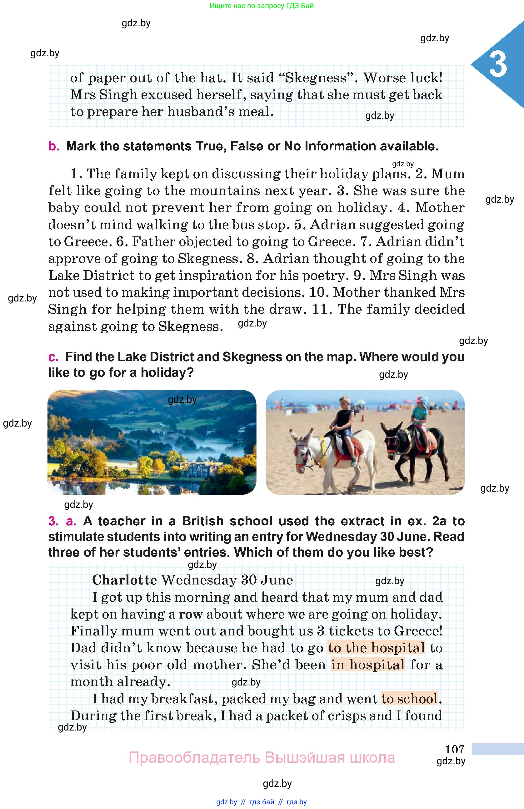 Английский язык (english), 10 класс Учебник (Student's book), авторы: Демченко Наталья Валентиновна, Юхнель Наталья Валентиновна, Севрюкова Татьяна Юрьевна, Бушуева Эдите Владиславовна, Лапицкая Людмила Михайловна (Lapitskaya Ludmila), издательство Вышэйшая школа, Минск, 2021, голубого цвета, Часть ( Part) 1, страница 107