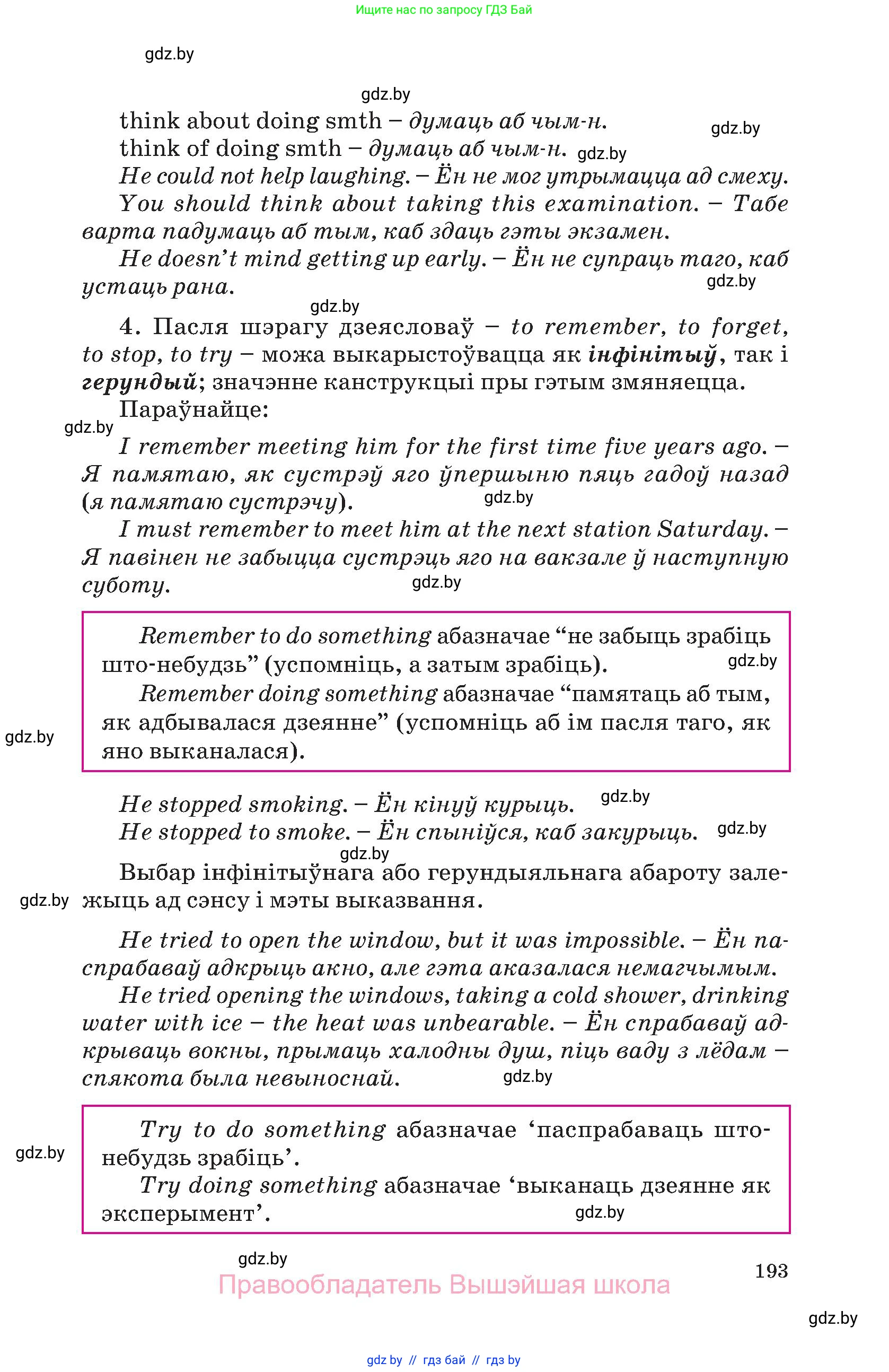 Английский язык (english), 10 класс Учебник (Student's book), авторы: Демченко Наталья Валентиновна, Юхнель Наталья Валентиновна, Севрюкова Татьяна Юрьевна, Бушуева Эдите Владиславовна, Лапицкая Людмила Михайловна (Lapitskaya Ludmila), издательство Вышэйшая школа, Минск, 2021, голубого цвета, страница 193