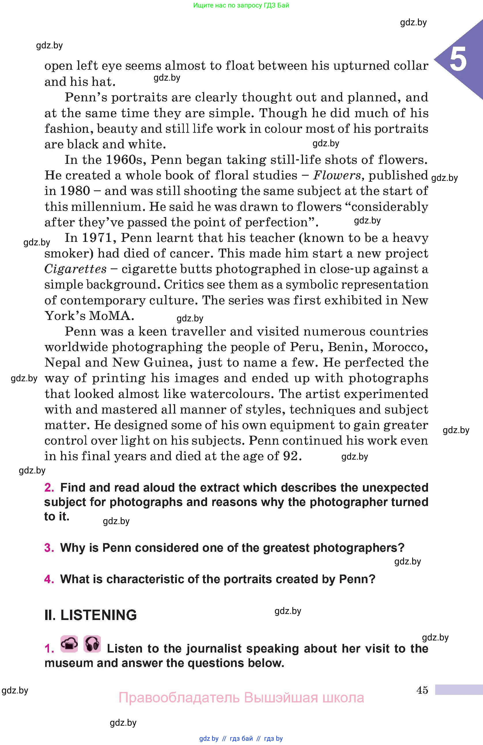 Английский язык (english), 10 класс Учебник (Student's book), авторы: Демченко Наталья Валентиновна, Юхнель Наталья Валентиновна, Севрюкова Татьяна Юрьевна, Бушуева Эдите Владиславовна, Лапицкая Людмила Михайловна (Lapitskaya Ludmila), издательство Вышэйшая школа, Минск, 2021, голубого цвета, Часть ( Part) 2, страница 45