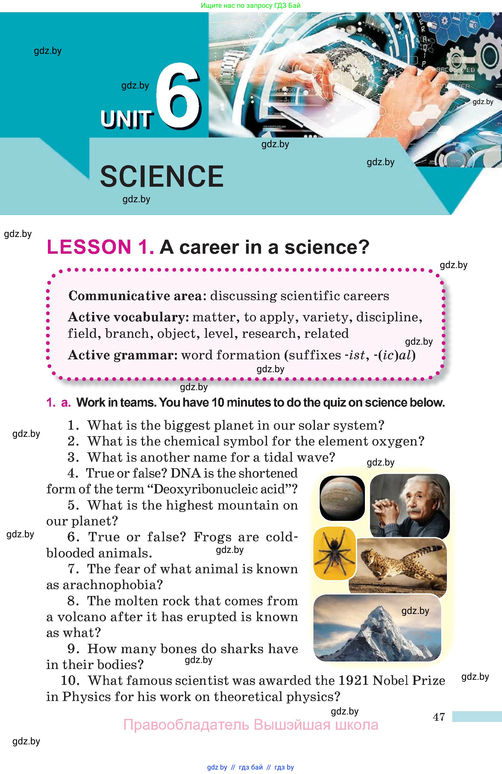 Английский язык (english), 10 класс Учебник (Student's book), авторы: Демченко Наталья Валентиновна, Юхнель Наталья Валентиновна, Севрюкова Татьяна Юрьевна, Бушуева Эдите Владиславовна, Лапицкая Людмила Михайловна (Lapitskaya Ludmila), издательство Вышэйшая школа, Минск, 2021, голубого цвета, Часть ( Part) 2, страница 47