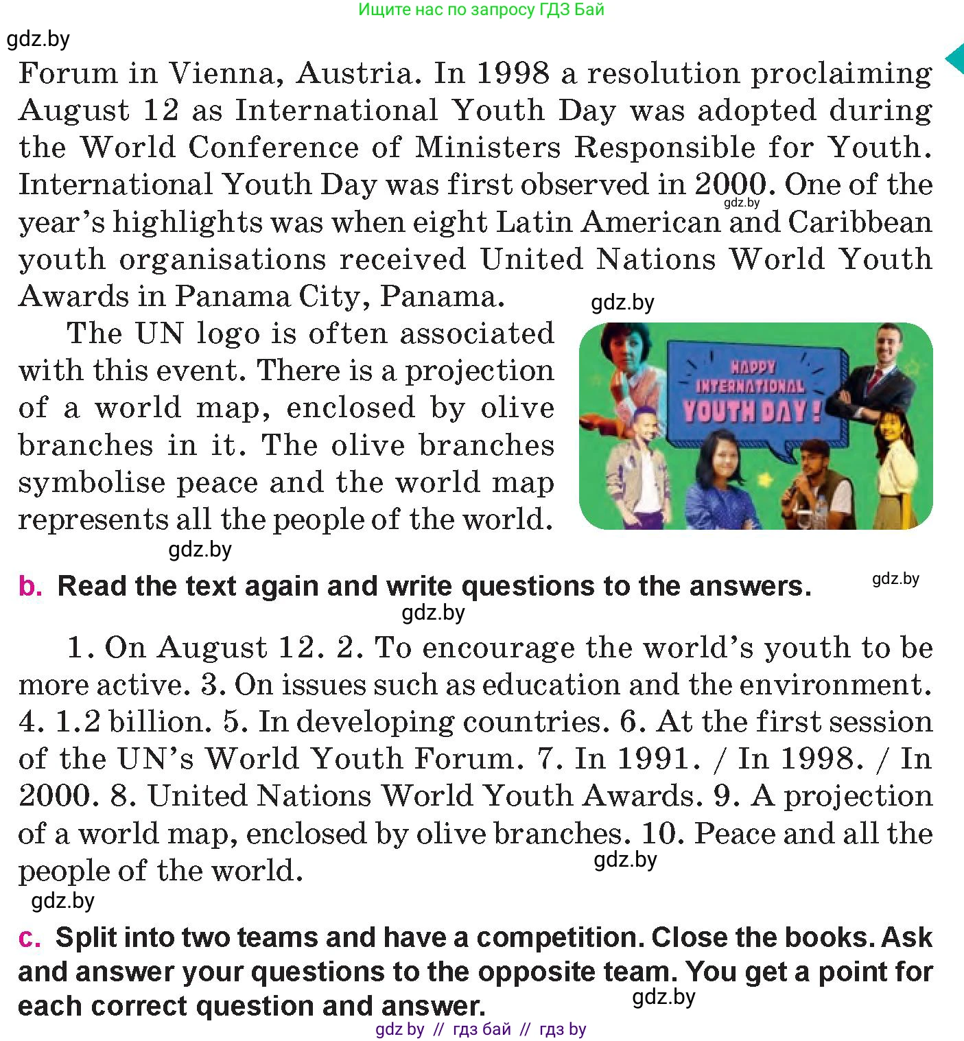 Английский язык (english), 10 класс Учебник (Student's book), авторы: Демченко Наталья Валентиновна, Юхнель Наталья Валентиновна, Севрюкова Татьяна Юрьевна, Бушуева Эдите Владиславовна, Лапицкая Людмила Михайловна (Lapitskaya Ludmila), издательство Вышэйшая школа, Минск, 2021, голубого цвета, Часть ( Part) 1, страница 156, номер 1, Условие (продолжение 2)