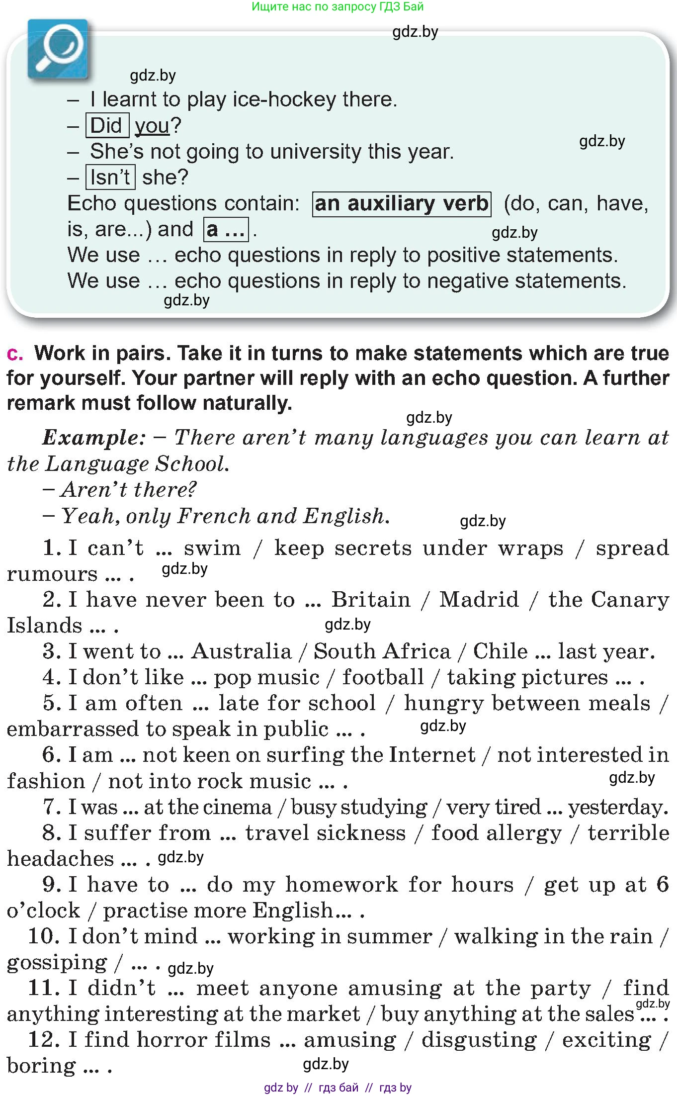 Английский язык (english), 10 класс Учебник (Student's book), авторы: Демченко Наталья Валентиновна, Юхнель Наталья Валентиновна, Севрюкова Татьяна Юрьевна, Бушуева Эдите Владиславовна, Лапицкая Людмила Михайловна (Lapitskaya Ludmila), издательство Вышэйшая школа, Минск, 2021, голубого цвета, Часть ( Part) 2, страница 189, номер 2, Условие (продолжение 2)