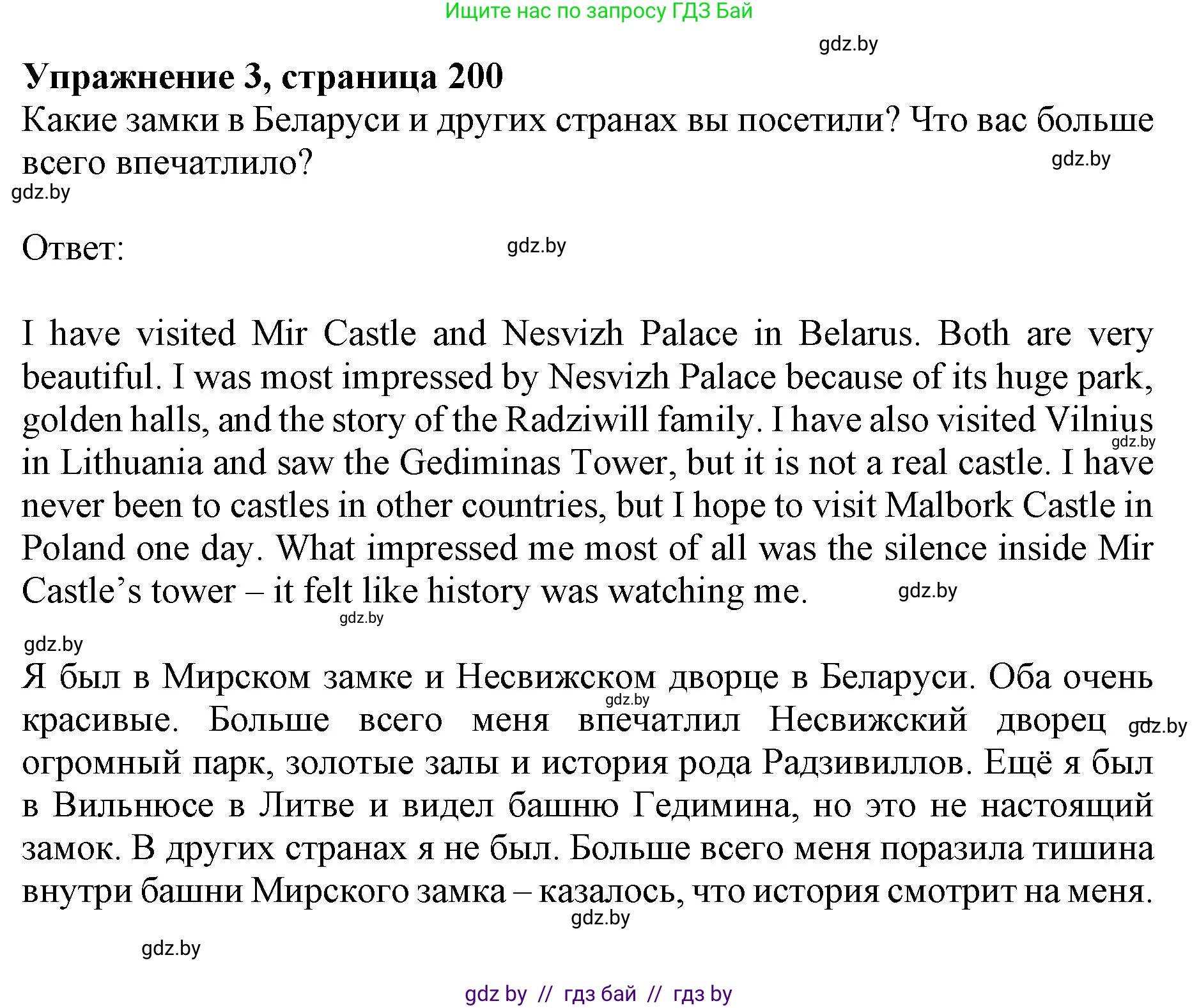 Английский язык (english), 10 класс Учебник (Student's book), авторы: Демченко Наталья Валентиновна, Юхнель Наталья Валентиновна, Севрюкова Татьяна Юрьевна, Бушуева Эдите Владиславовна, Лапицкая Людмила Михайловна (Lapitskaya Ludmila), издательство Вышэйшая школа, Минск, 2021, голубого цвета, Часть ( Part) 2, страница 200, номер 3, Решение 1