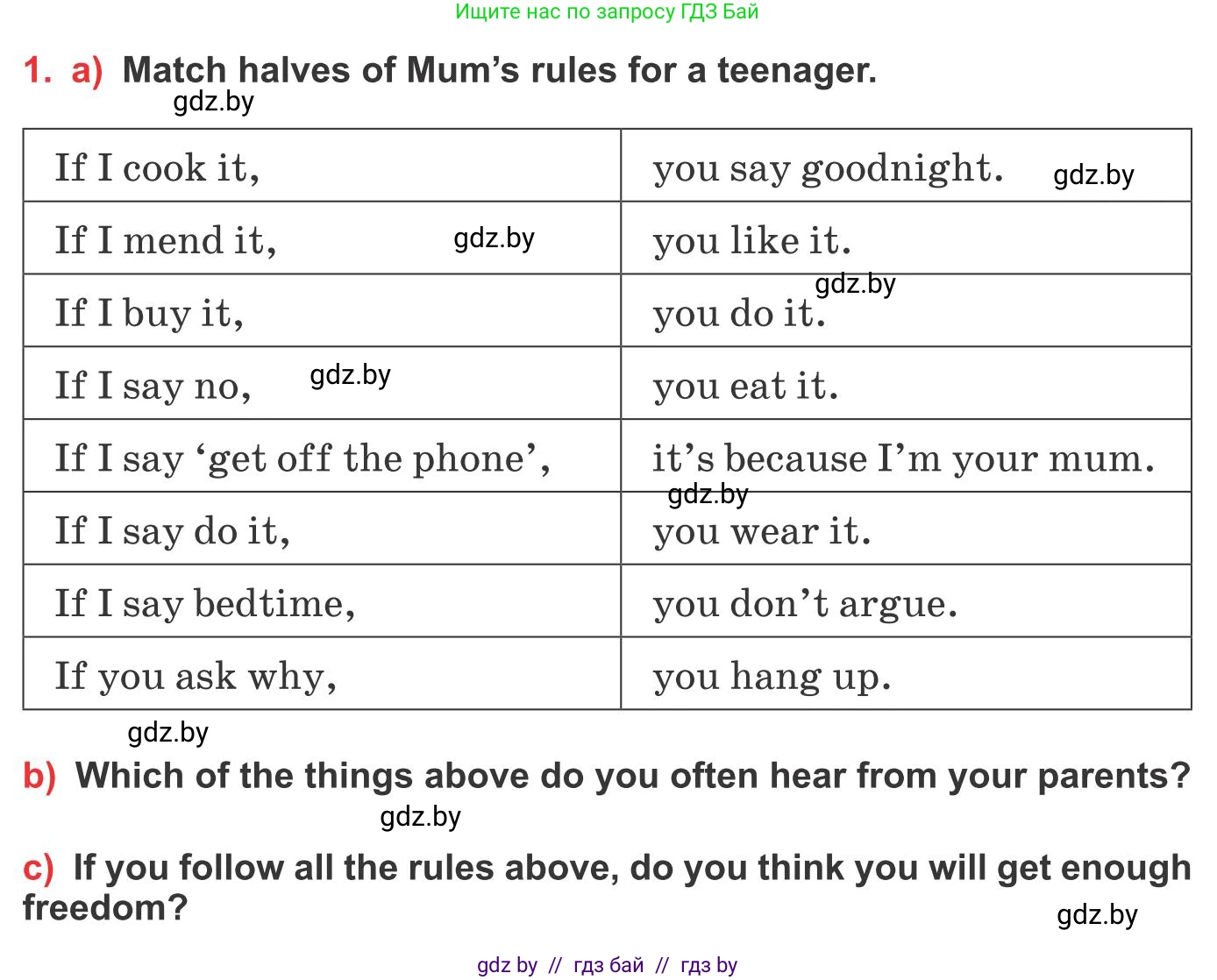 Английский язык (english), 10 класс Учебник (Student's book), авторы: Юхнель Наталья Валентиновна, Наумова Елена Георгиевна, Демченко Наталья Валентиновна, издательство Вышэйшая школа, Минск, 2019, страница 91, номер 1, Условие