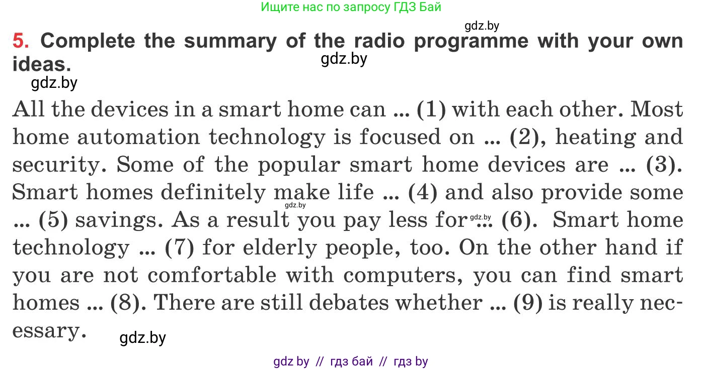 Английский язык (english), 10 класс Учебник (Student's book), авторы: Юхнель Наталья Валентиновна, Наумова Елена Георгиевна, Демченко Наталья Валентиновна, издательство Вышэйшая школа, Минск, 2019, страница 188, номер 5, Условие
