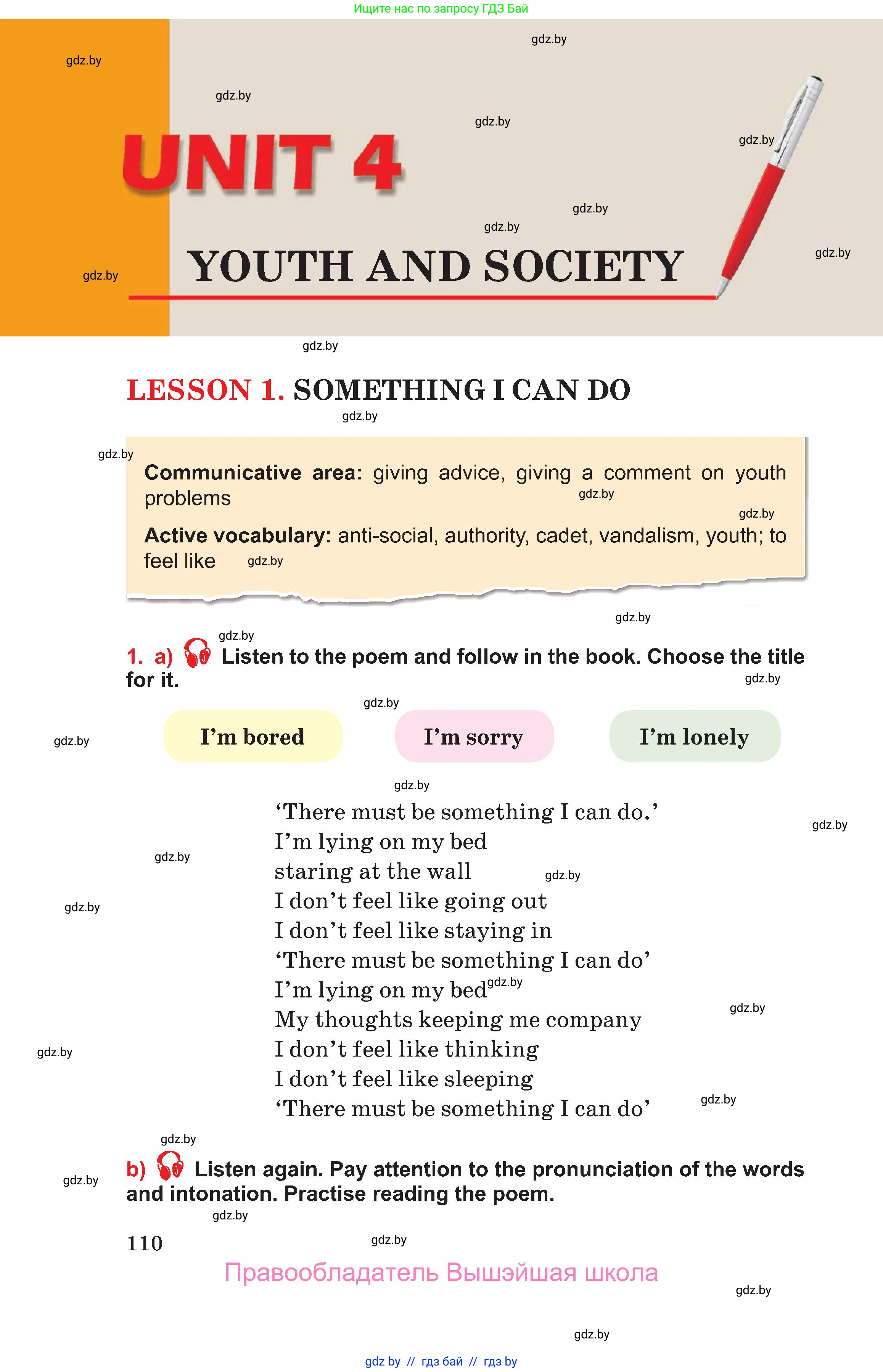 Английский язык (english), 10 класс Учебник (Student's book), авторы: Юхнель Наталья Валентиновна, Наумова Елена Георгиевна, Демченко Наталья Валентиновна, издательство Вышэйшая школа, Минск, 2019, страница 110