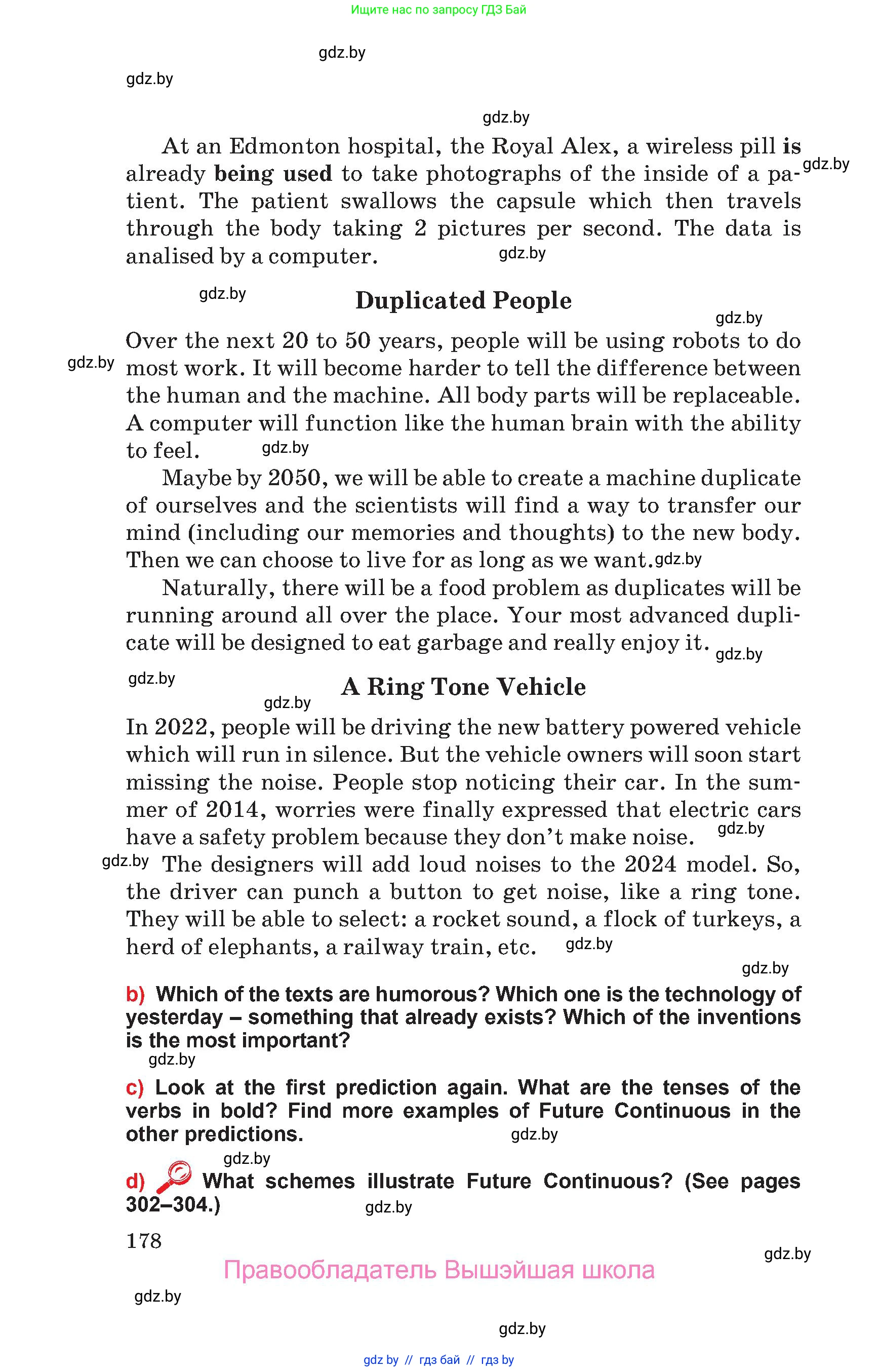 Английский язык (english), 10 класс Учебник (Student's book), авторы: Юхнель Наталья Валентиновна, Наумова Елена Георгиевна, Демченко Наталья Валентиновна, издательство Вышэйшая школа, Минск, 2019, страница 178