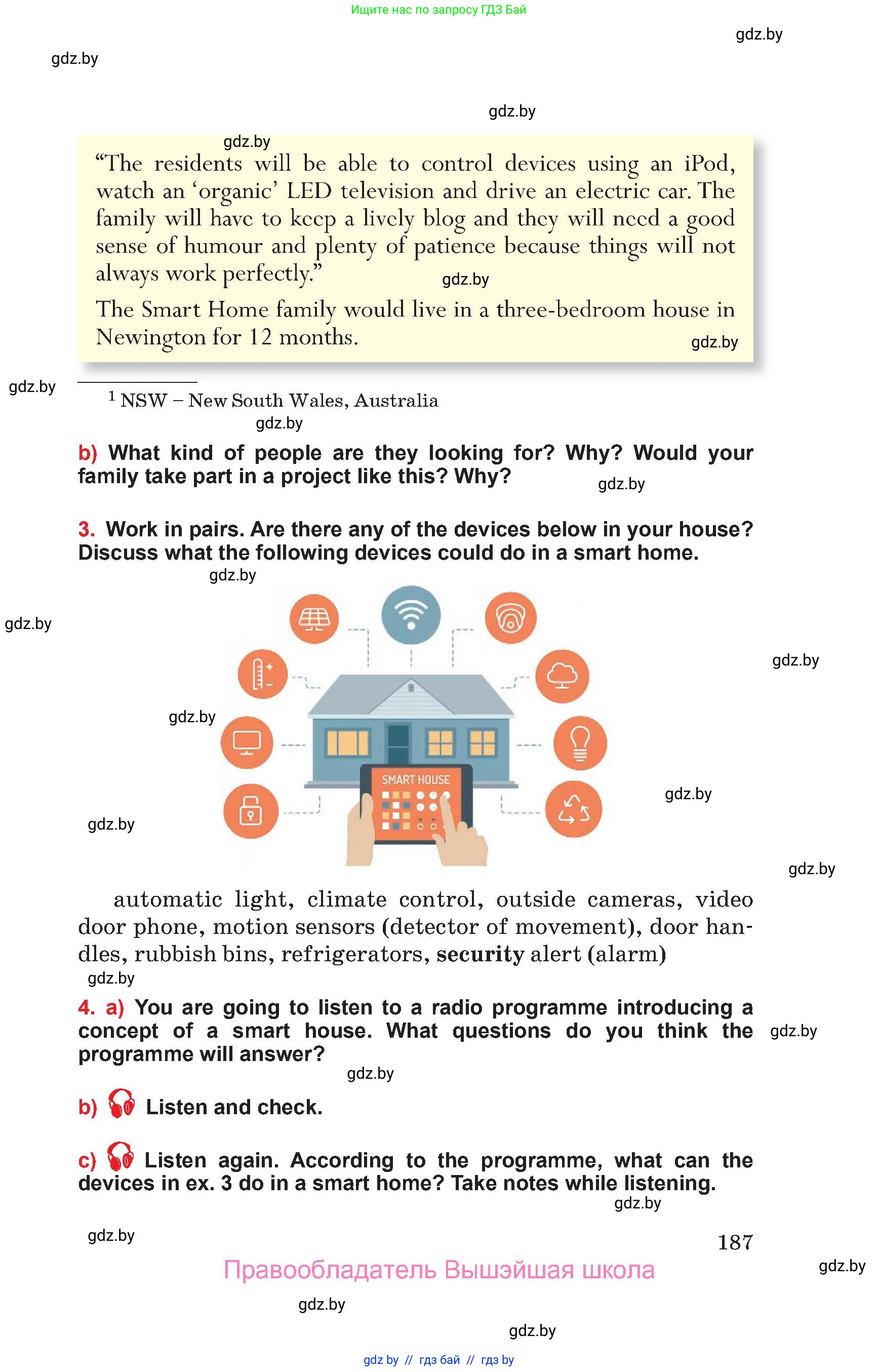 Английский язык (english), 10 класс Учебник (Student's book), авторы: Юхнель Наталья Валентиновна, Наумова Елена Георгиевна, Демченко Наталья Валентиновна, издательство Вышэйшая школа, Минск, 2019, страница 187