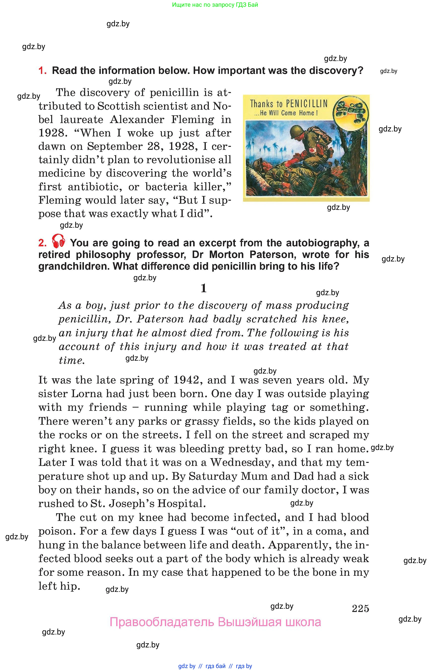 Английский язык (english), 10 класс Учебник (Student's book), авторы: Юхнель Наталья Валентиновна, Наумова Елена Георгиевна, Демченко Наталья Валентиновна, издательство Вышэйшая школа, Минск, 2019, страница 225