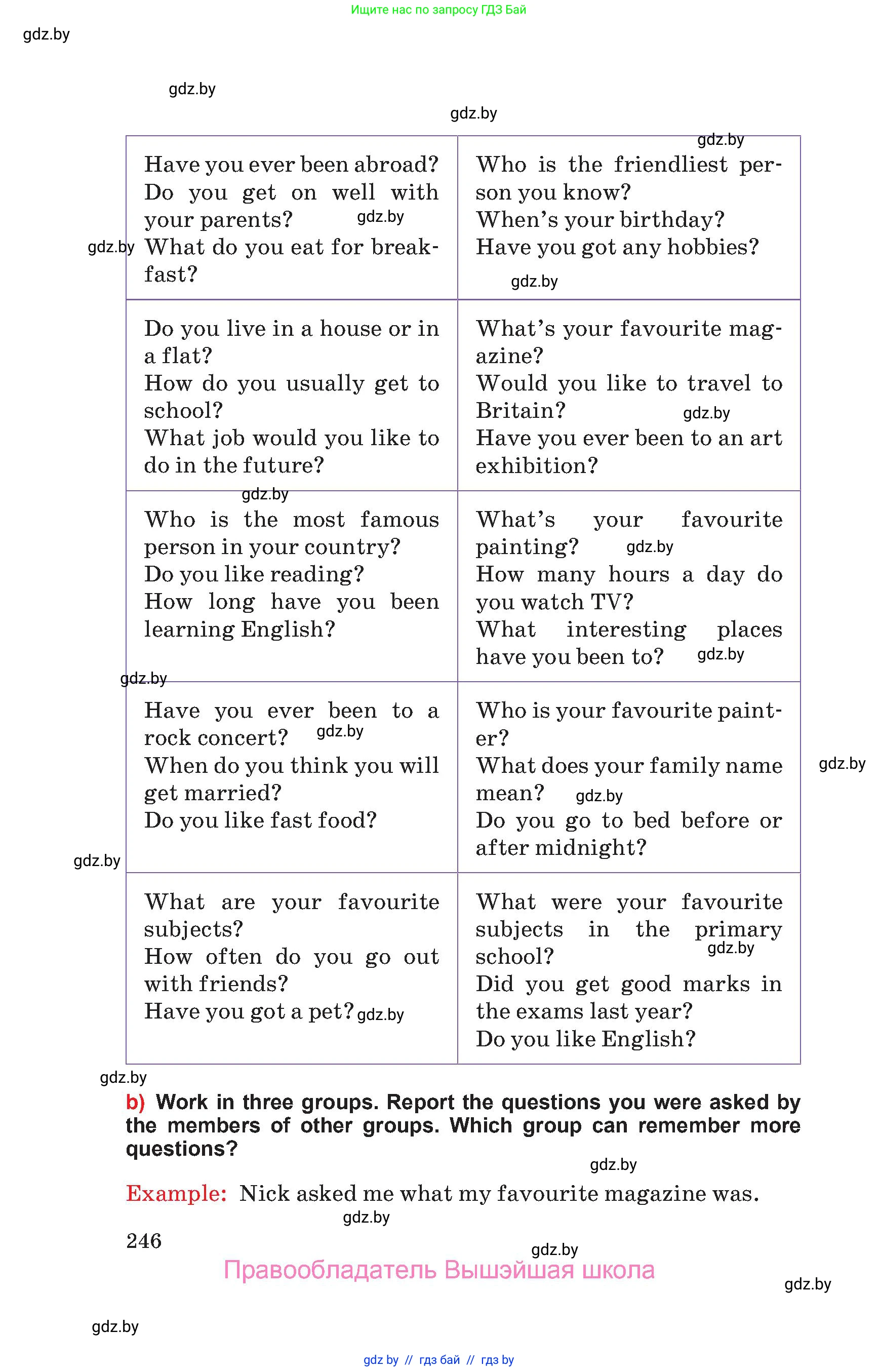 Английский язык (english), 10 класс Учебник (Student's book), авторы: Юхнель Наталья Валентиновна, Наумова Елена Георгиевна, Демченко Наталья Валентиновна, издательство Вышэйшая школа, Минск, 2019, страница 246